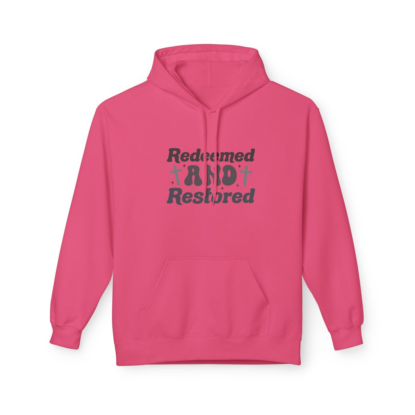 Redeemed & Restored Hoodie, Inspirational Fleece Hoodie, Faith-Based Sweatshirt, Christian Apparel, Unisex Casual Wear