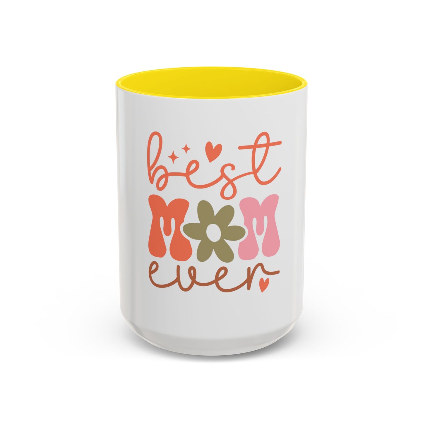 Best Mom Ever Accent Coffee Mug - Perfect Gift for Mother's Day, Birthdays & Celebrations