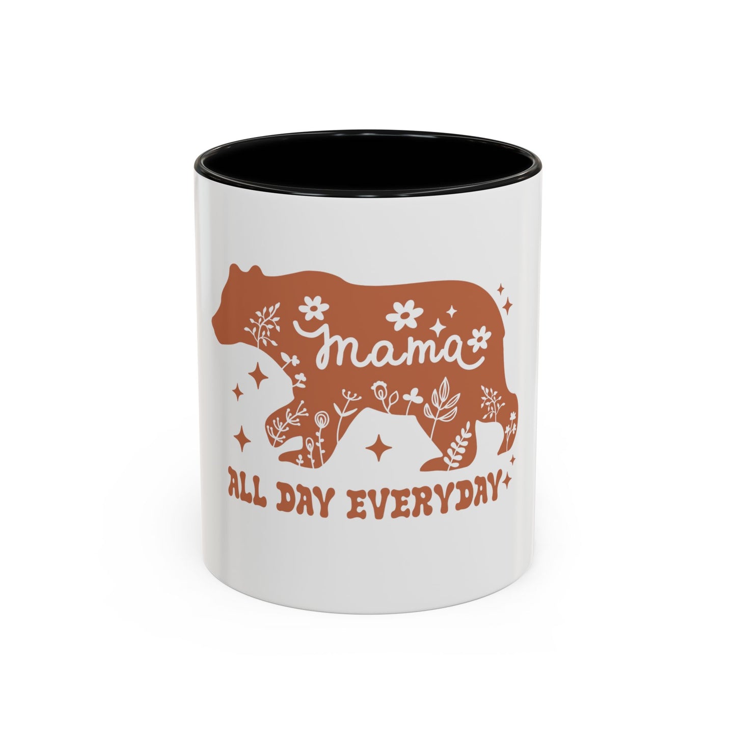 Mama Bear Accent Coffee Mug - All Day Everyday - Perfect Gift for Moms
