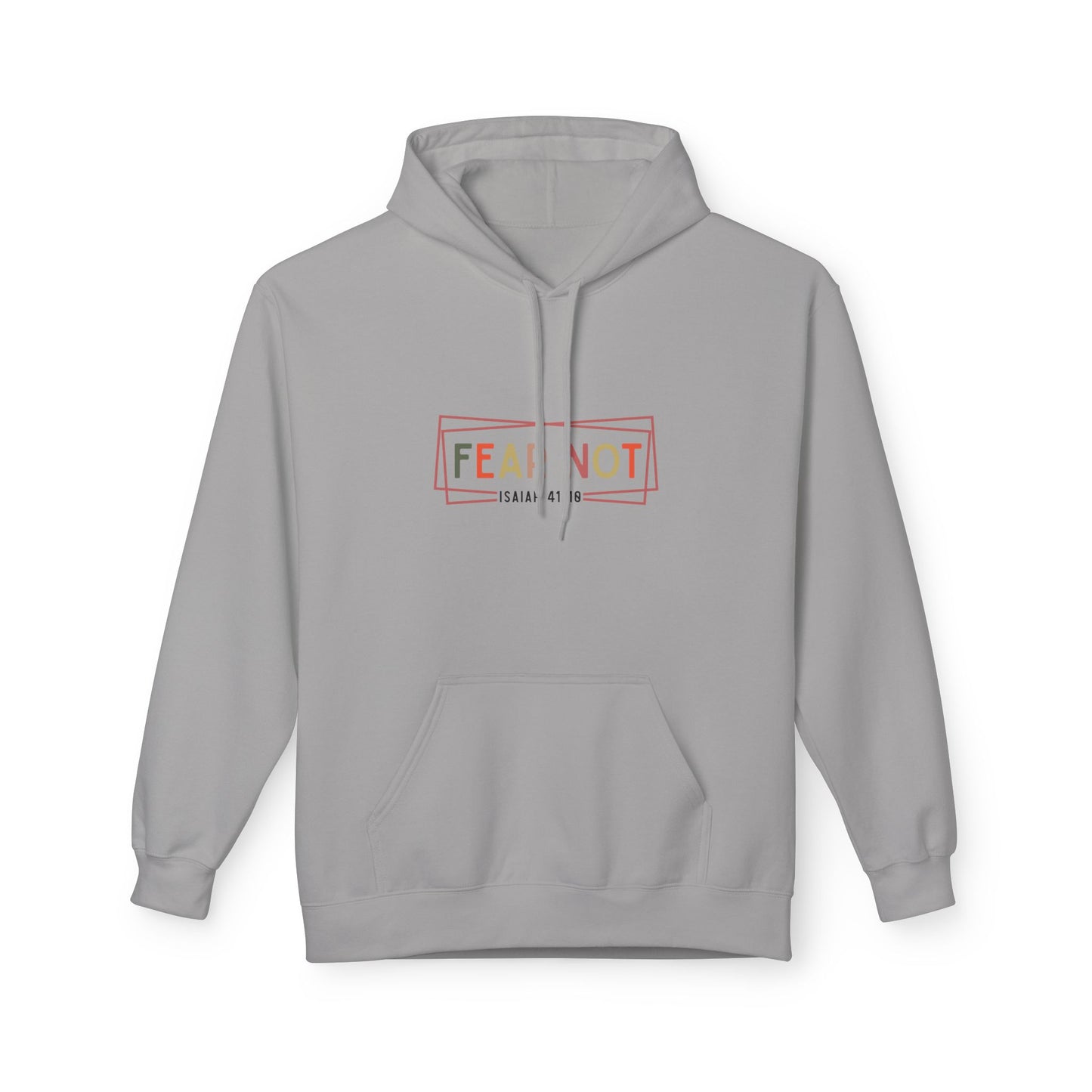 Fear Not Inspirational Fleece Hoodie, Cozy Unisex Pullover, Motivational Sweatshirt, Gift for Friends, Casual Wear, Winter Layer