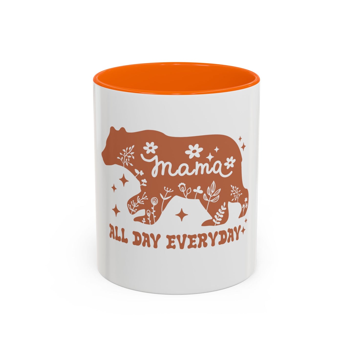 Mama Bear Accent Coffee Mug - All Day Everyday - Perfect Gift for Moms