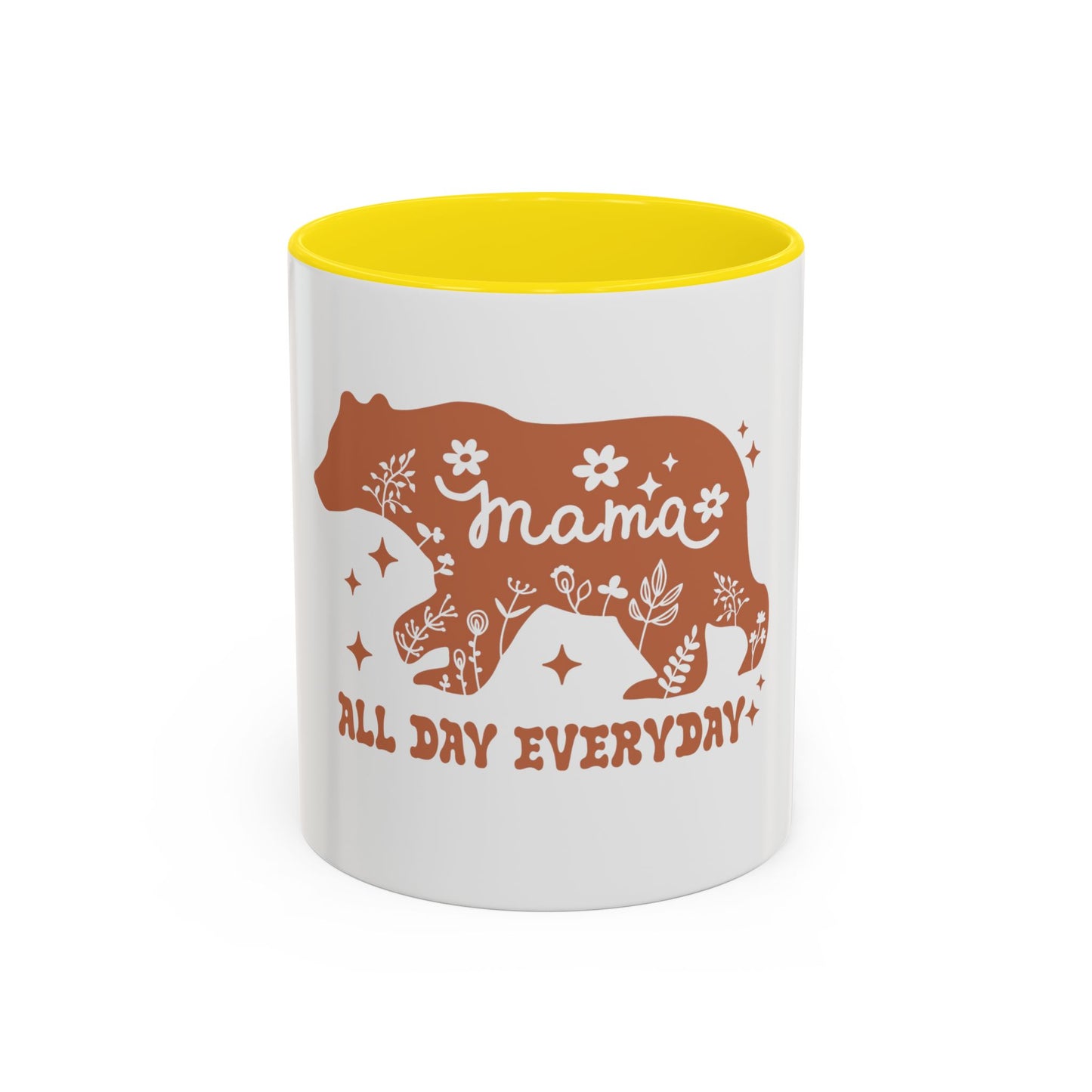 Mama Bear Accent Coffee Mug - All Day Everyday - Perfect Gift for Moms