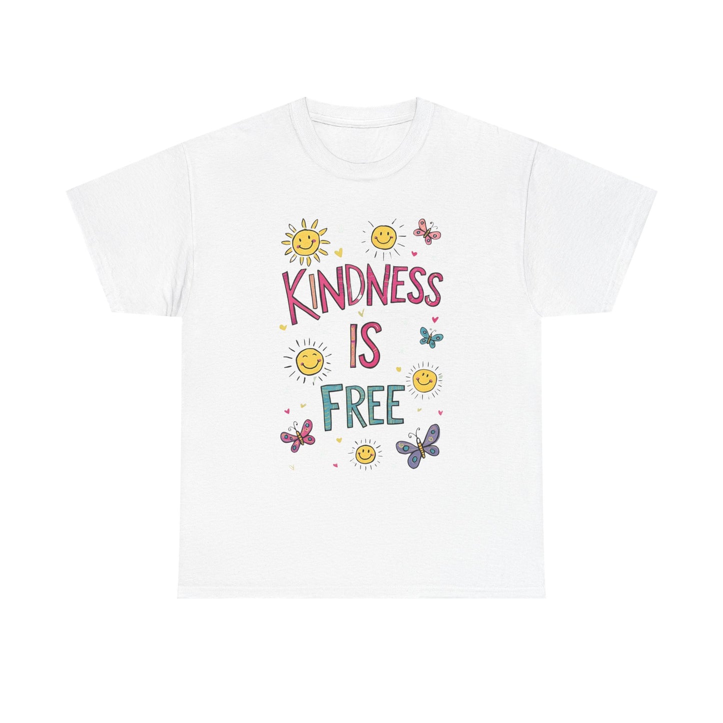 Kindness is Free T-Shirt | Unisex Heavy Cotton Tee for Spreading Positivity