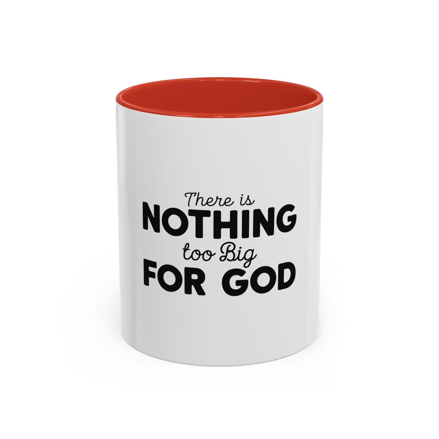 Faith-Inspired Coffee Mug, Black Accent Mug, Inspirational Gift, God-Themed Drinkware, Religious Office Decor, Christian Coffee Cup