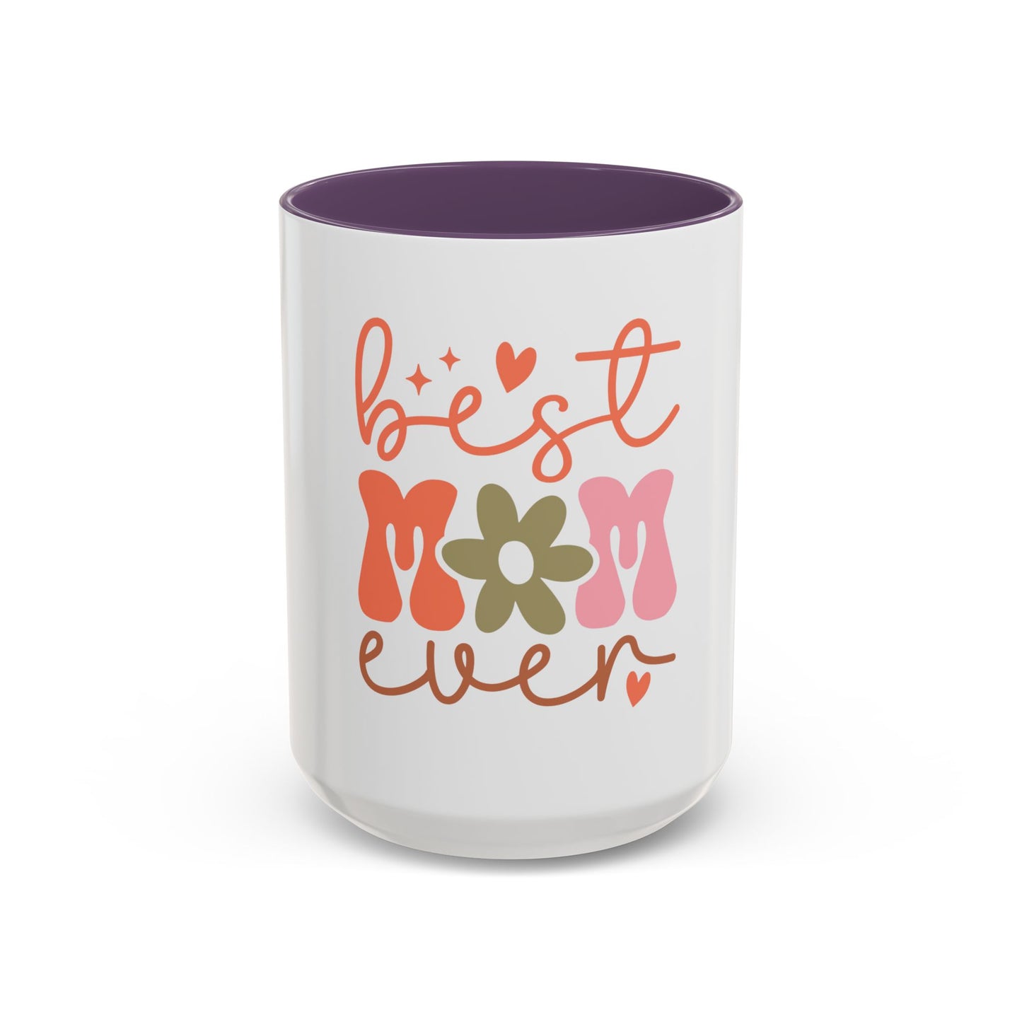 Best Mom Ever Accent Coffee Mug - Perfect Gift for Mother's Day, Birthdays & Celebrations