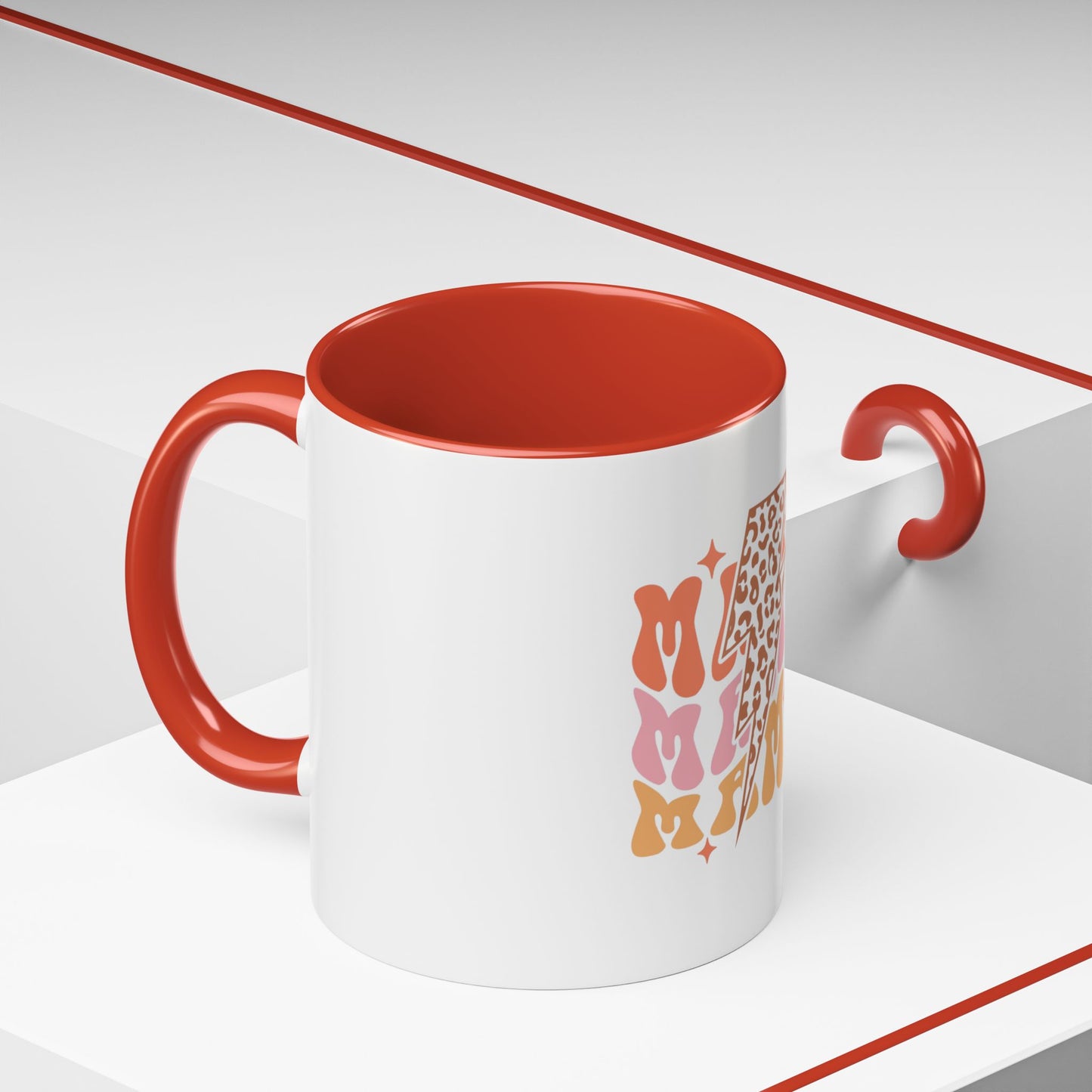 Retro Lightning Mama Coffee Mug - 11 & 15oz Ceramic Cup for Moms