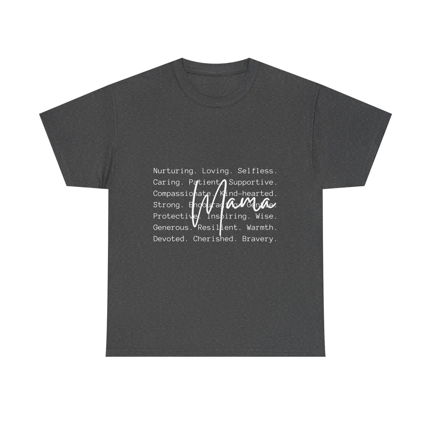 Inspirational Unisex Heavy Cotton Tee - Nurturing, Loving, Supportive Design