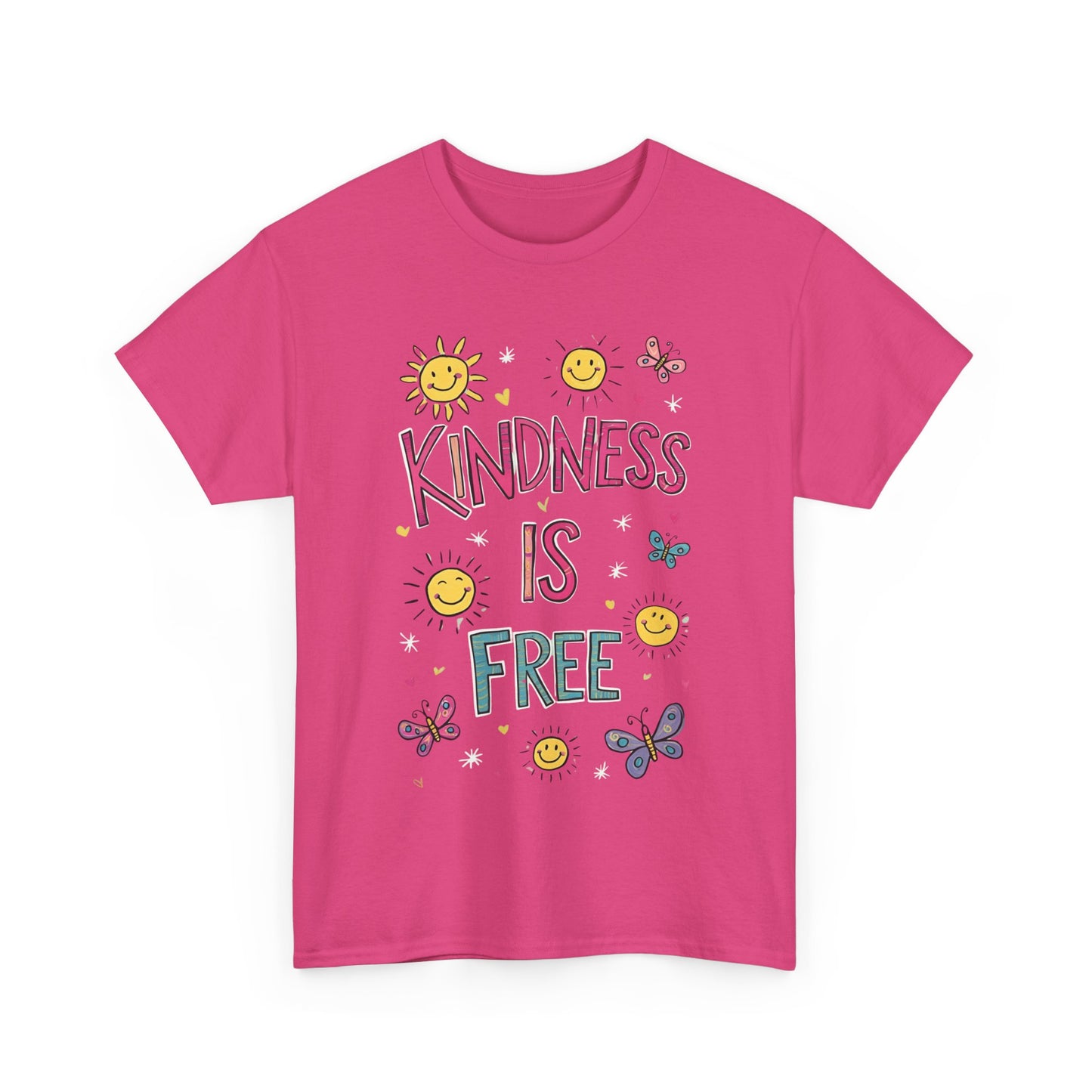 Kindness is Free T-Shirt | Unisex Heavy Cotton Tee for Spreading Positivity