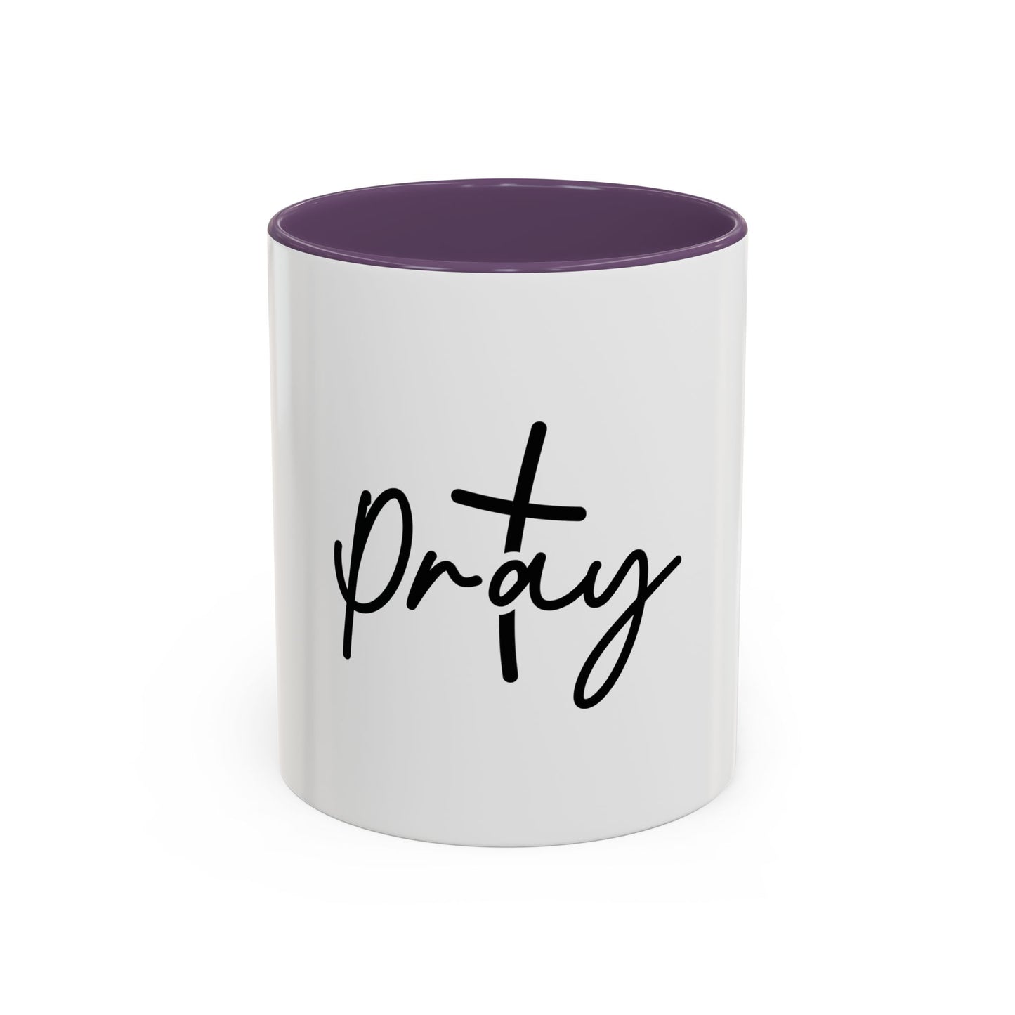 Faith-Inspired Accent Coffee Mug, Motivational Drinkware, Gift for Friends, Office Decor, Christian Encouragement
