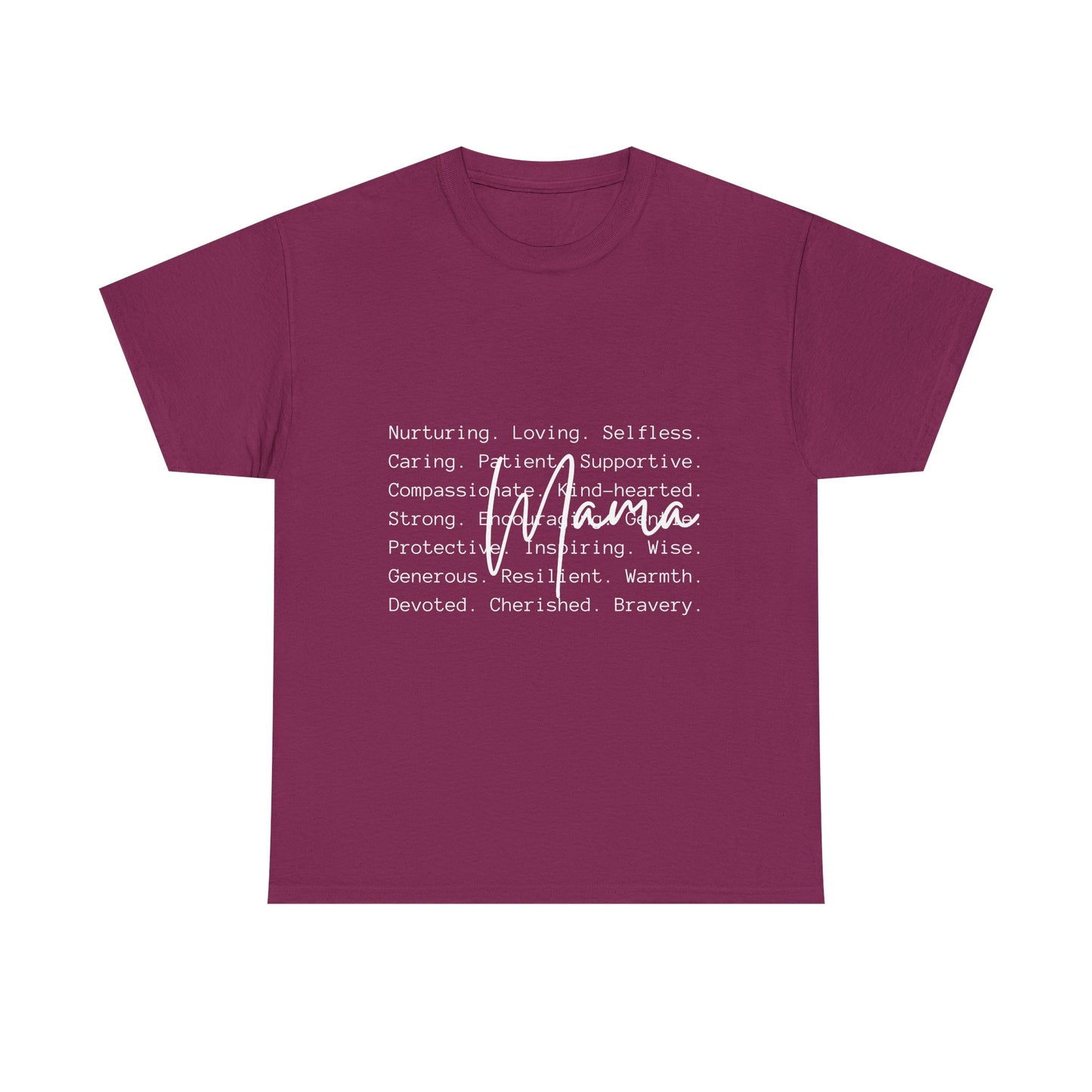Inspirational Unisex Heavy Cotton Tee - Nurturing, Loving, Supportive Design