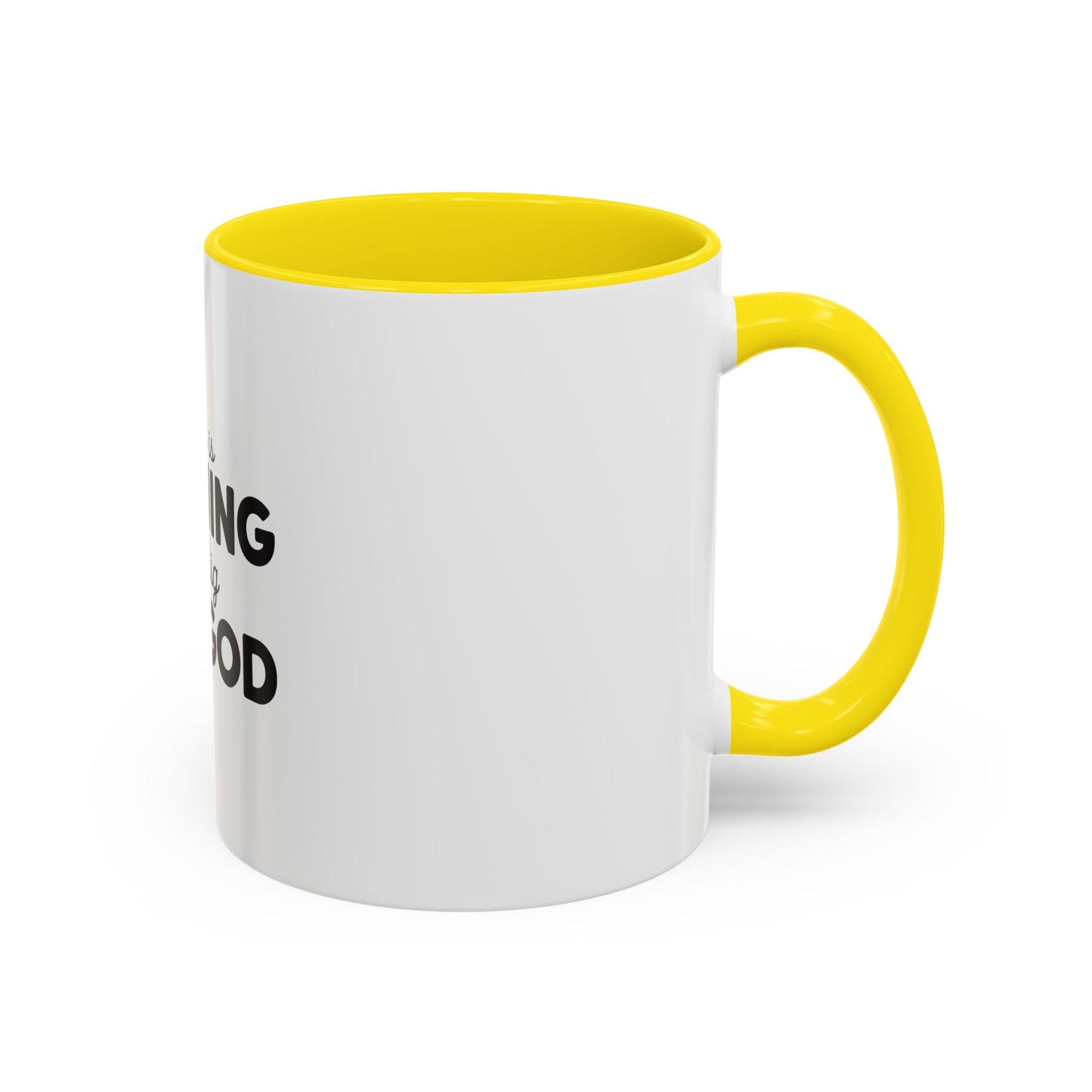 Faith-Inspired Coffee Mug, Black Accent Mug, Inspirational Gift, God-Themed Drinkware, Religious Office Decor, Christian Coffee Cup