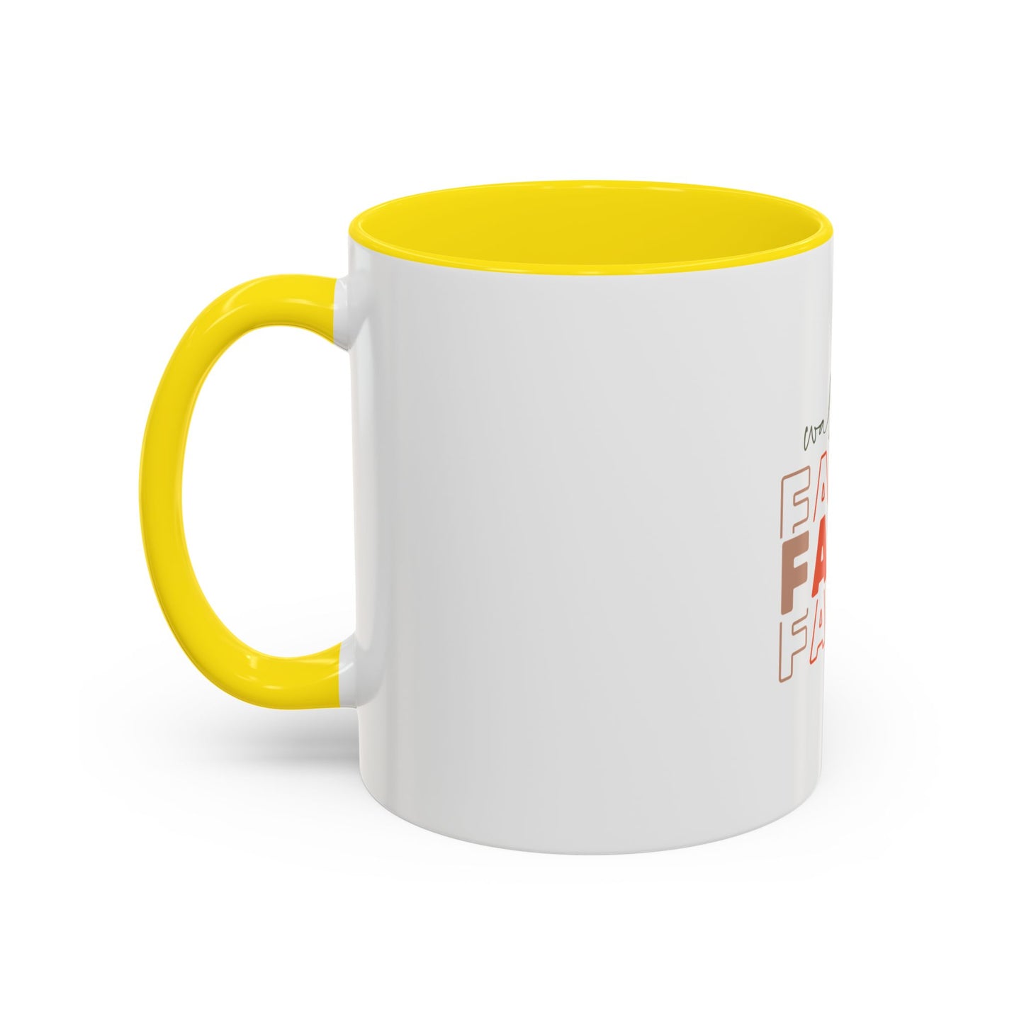 Faith-Inspired Accent Coffee Mug - Motivational Drinkware, Inspirational Gift, Home Office Decor, Prayer Mug, Christian Lifestyle