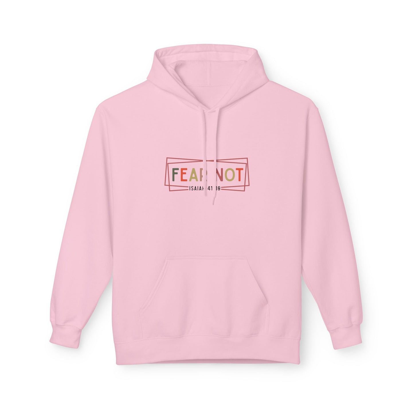 Fear Not Inspirational Fleece Hoodie, Cozy Unisex Pullover, Motivational Sweatshirt, Gift for Friends, Casual Wear, Winter Layer