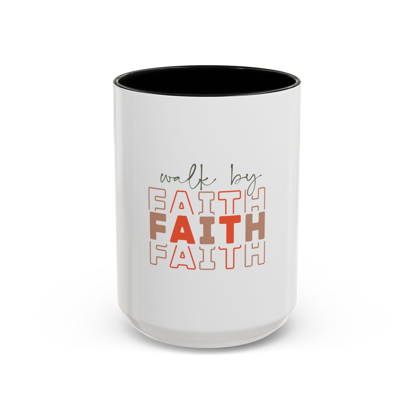 Faith-Inspired Accent Coffee Mug - Motivational Drinkware, Inspirational Gift, Home Office Decor, Prayer Mug, Christian Lifestyle