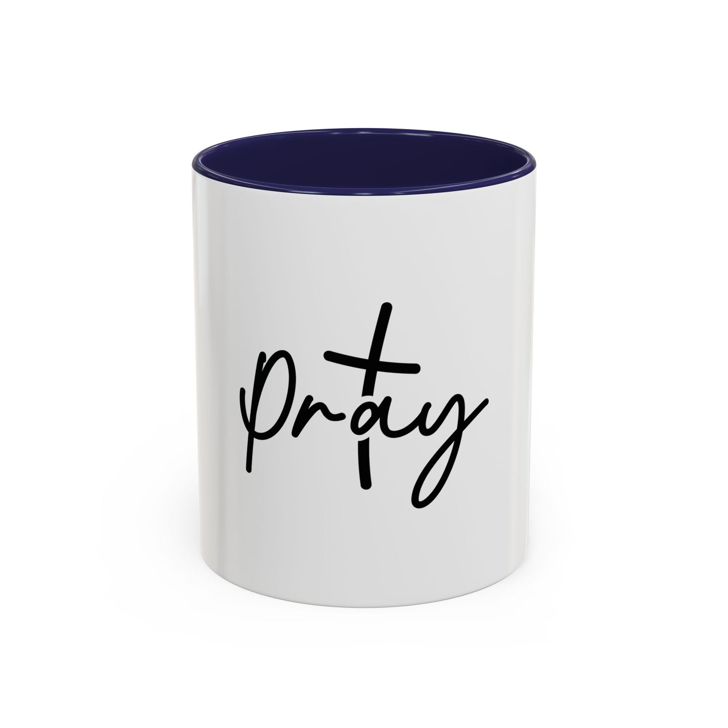 Faith-Inspired Accent Coffee Mug, Motivational Drinkware, Gift for Friends, Office Decor, Christian Encouragement
