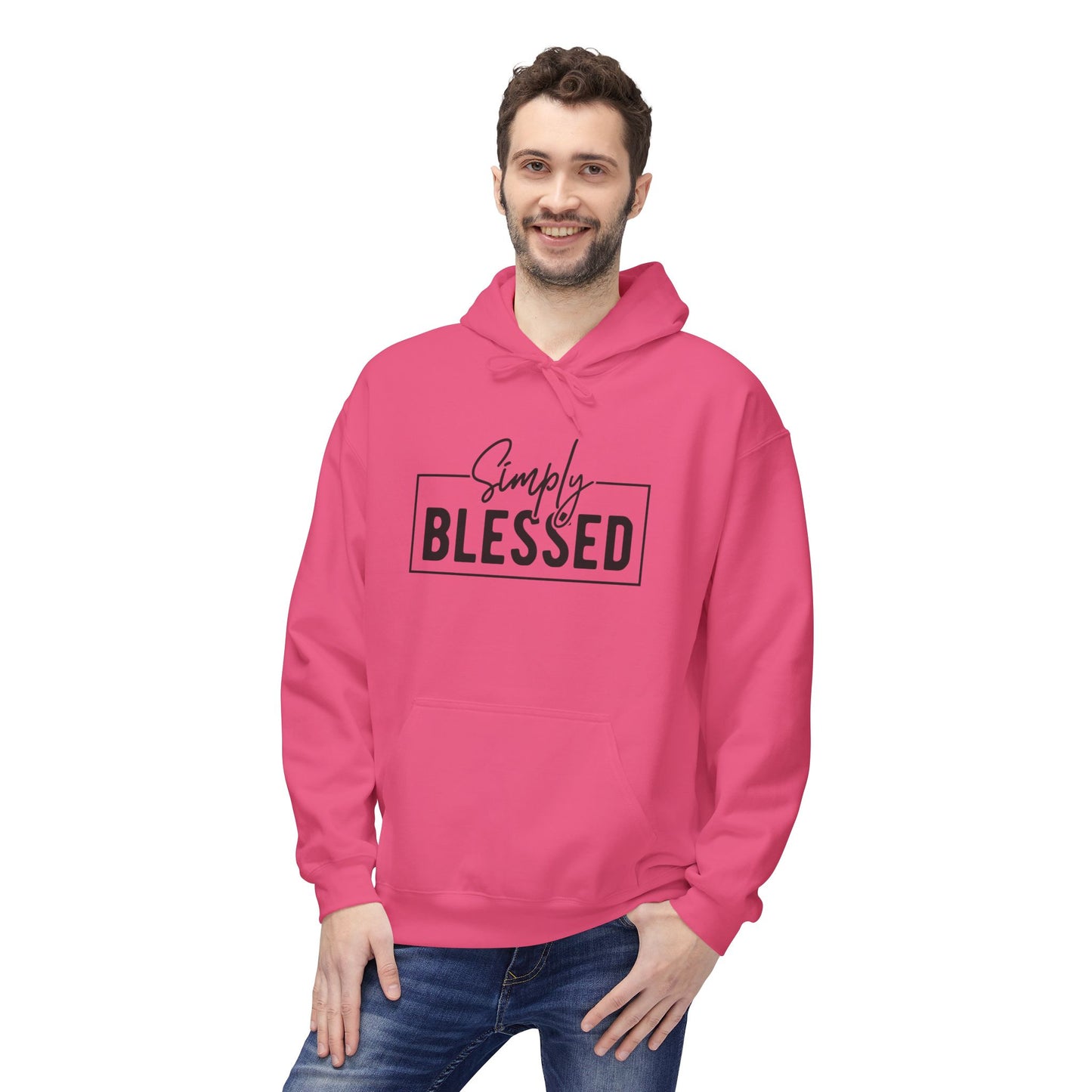 Simply Blessed Fleece Hoodie | Cozy Gift for Faith Lovers | Perfect for Chill Days, Birthday, & Holidays | Unisex Apparel