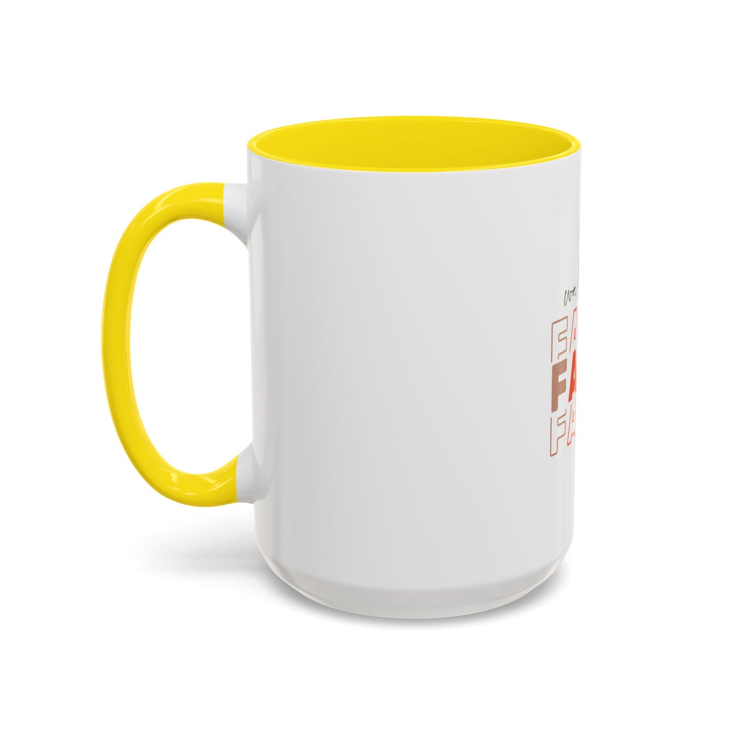 Faith-Inspired Accent Coffee Mug - Motivational Drinkware, Inspirational Gift, Home Office Decor, Prayer Mug, Christian Lifestyle