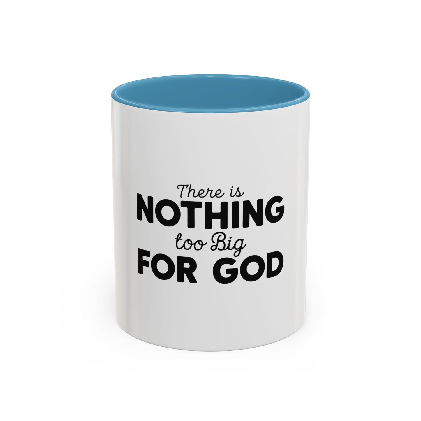 Faith-Inspired Coffee Mug, Black Accent Mug, Inspirational Gift, God-Themed Drinkware, Religious Office Decor, Christian Coffee Cup