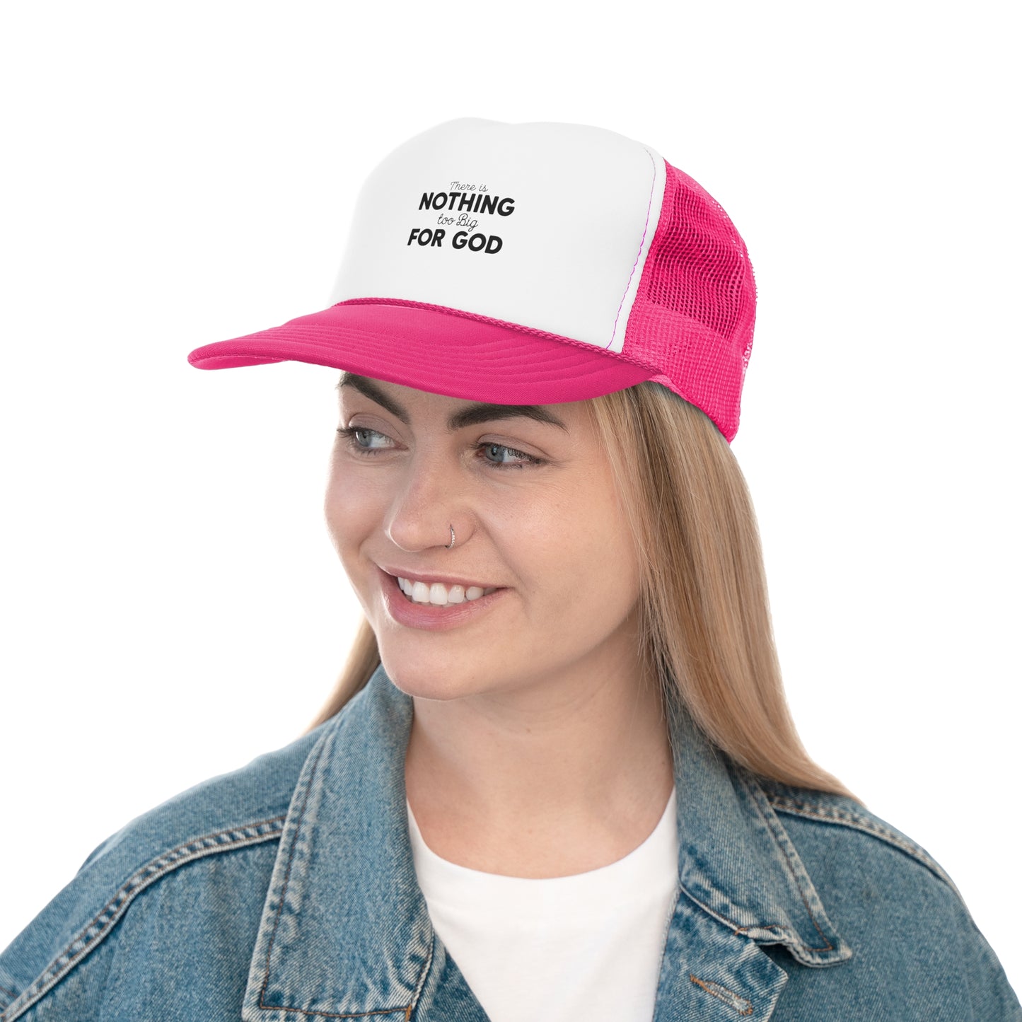 Inspirational Trucker Cap, Faith Hat, Religious Gift, Christian Accessories, Outdoor Headwear, Fun Apparel