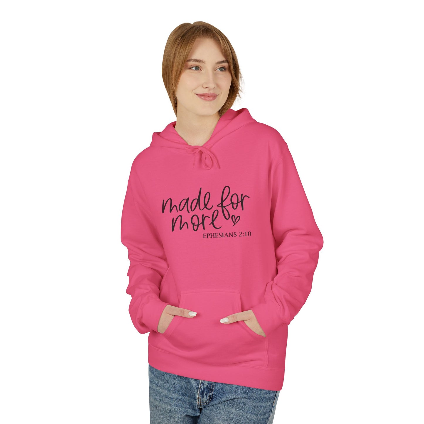 Made for Mom Fleece Hoodie - Gift for Mother's Day, Cozy Sweatshirt, Bible Verse Apparel, Unisex Hooded Sweatshirt, Perfect for Moms.