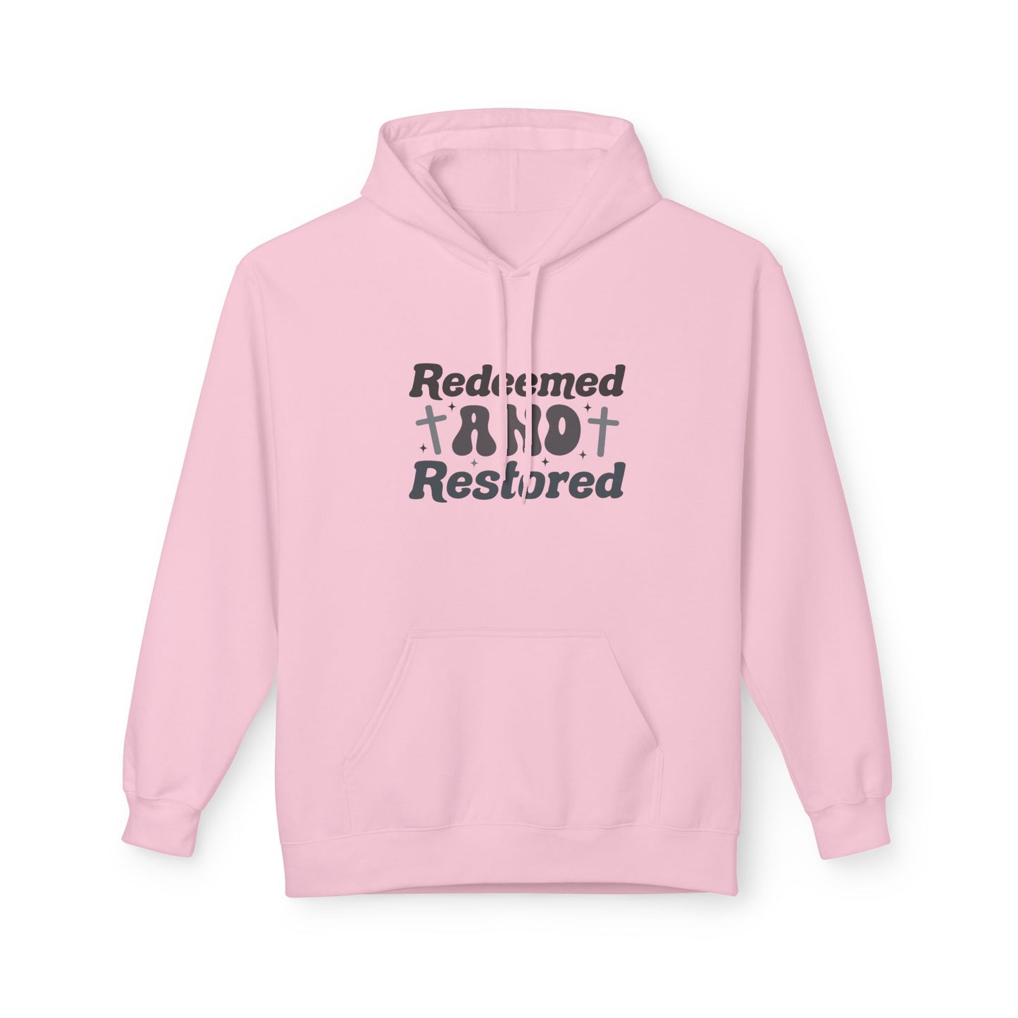 Redeemed & Restored Hoodie, Inspirational Fleece Hoodie, Faith-Based Sweatshirt, Christian Apparel, Unisex Casual Wear