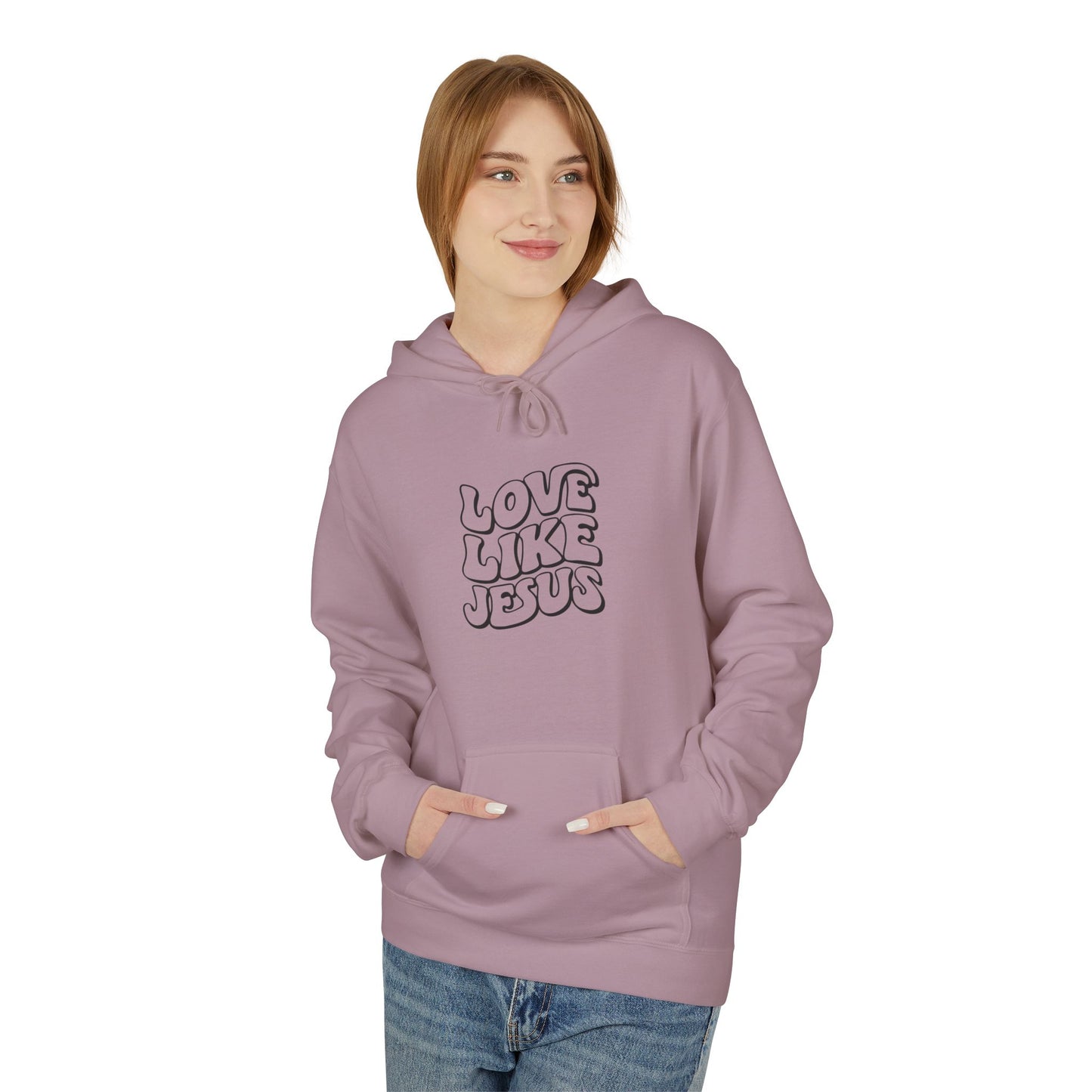 Love Like Jesus Hoodie, Religious Apparel, Faith-Based Gift, Cozy Sweatshirt, Unisex Fleece Pullover, Christian Clothing