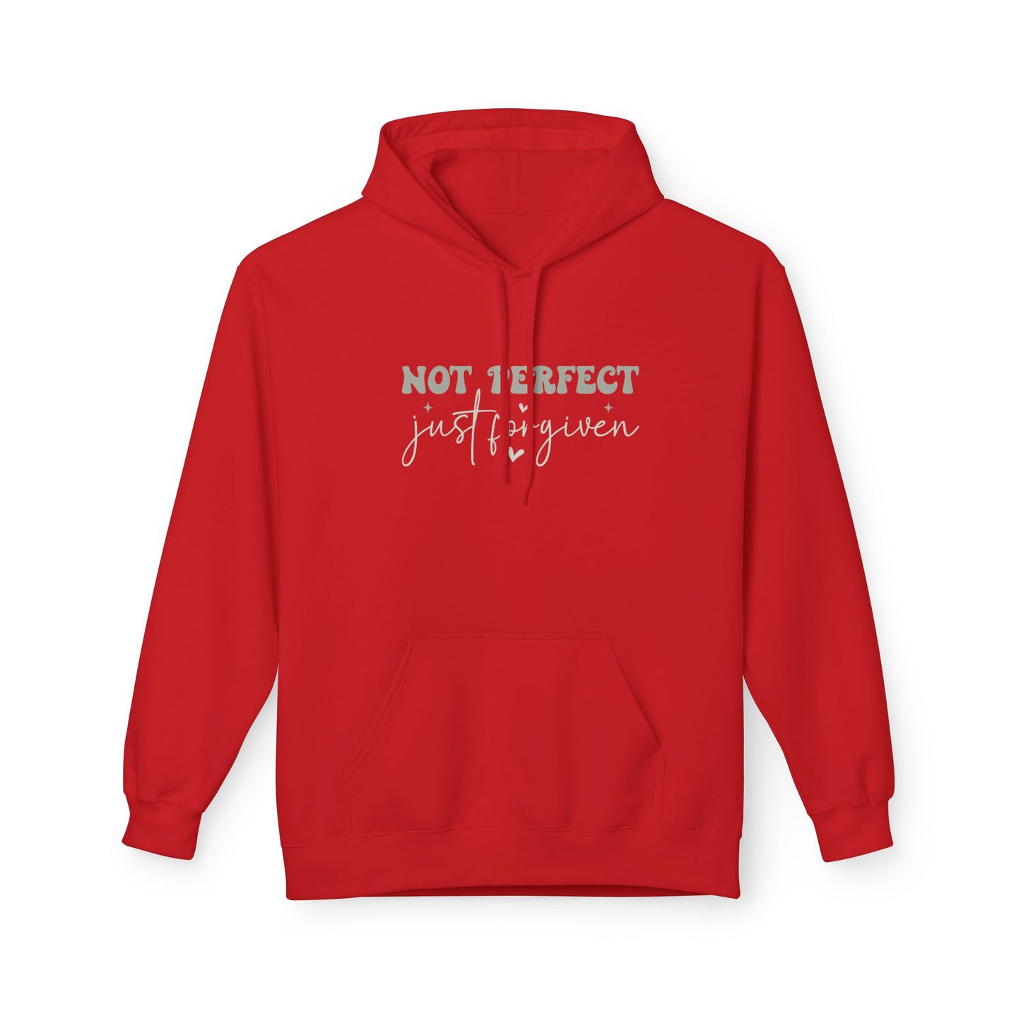 Comfortable Unisex Fleece Hoodie - "Not Perfect, Just Human" | Casual Wear, Gifting, Self-Care, Cozy Apparel, Everyday Essentials