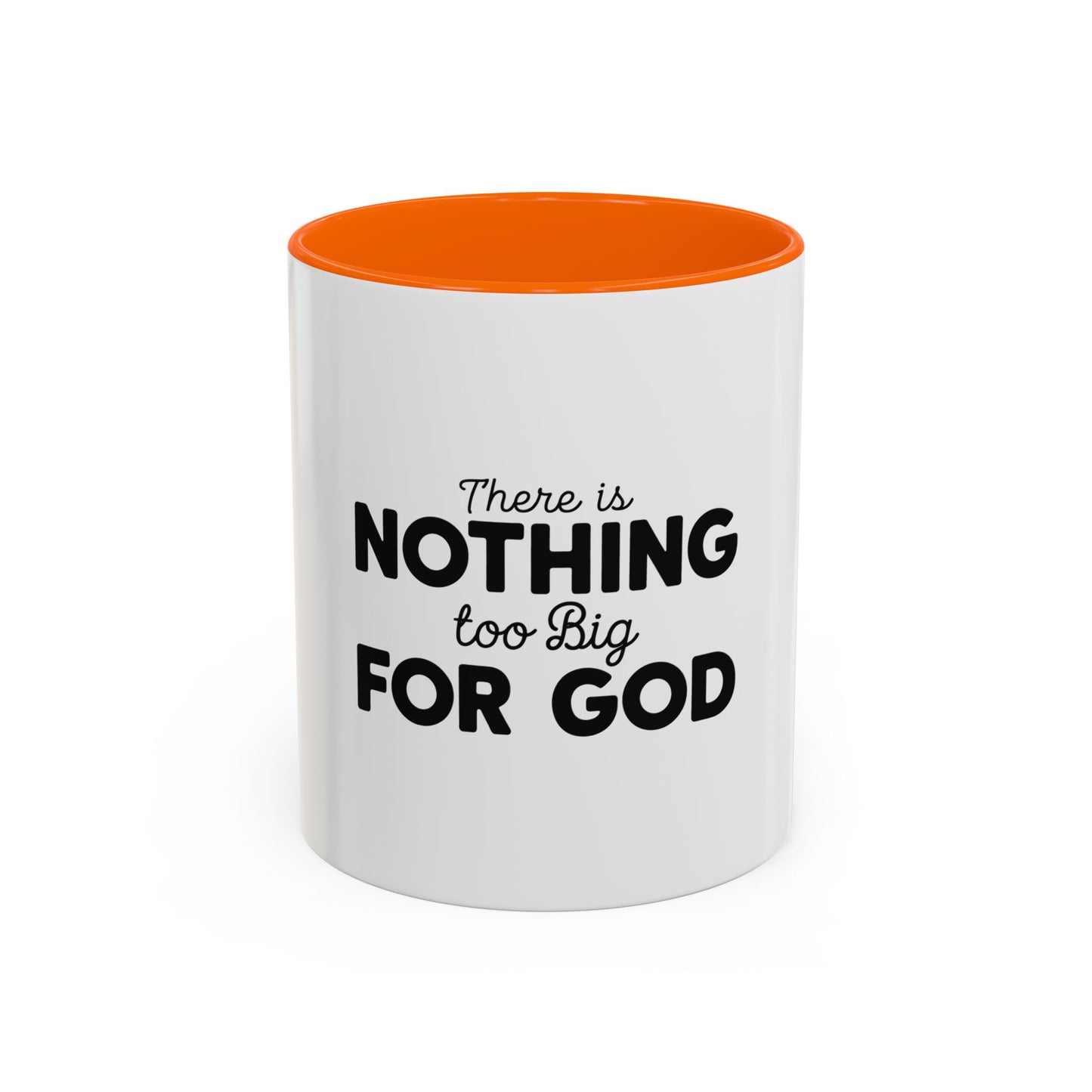 Faith-Inspired Coffee Mug, Black Accent Mug, Inspirational Gift, God-Themed Drinkware, Religious Office Decor, Christian Coffee Cup