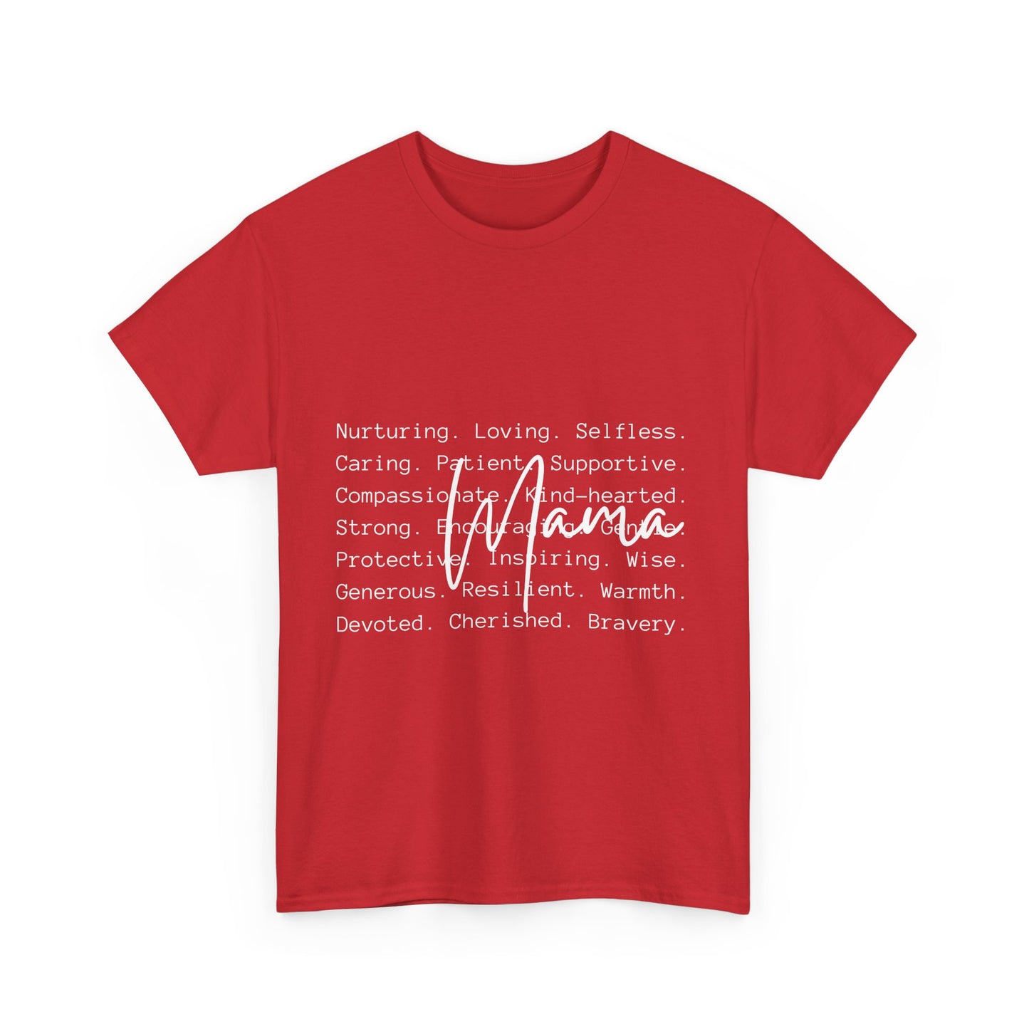Inspirational Unisex Heavy Cotton Tee - Nurturing, Loving, Supportive Design