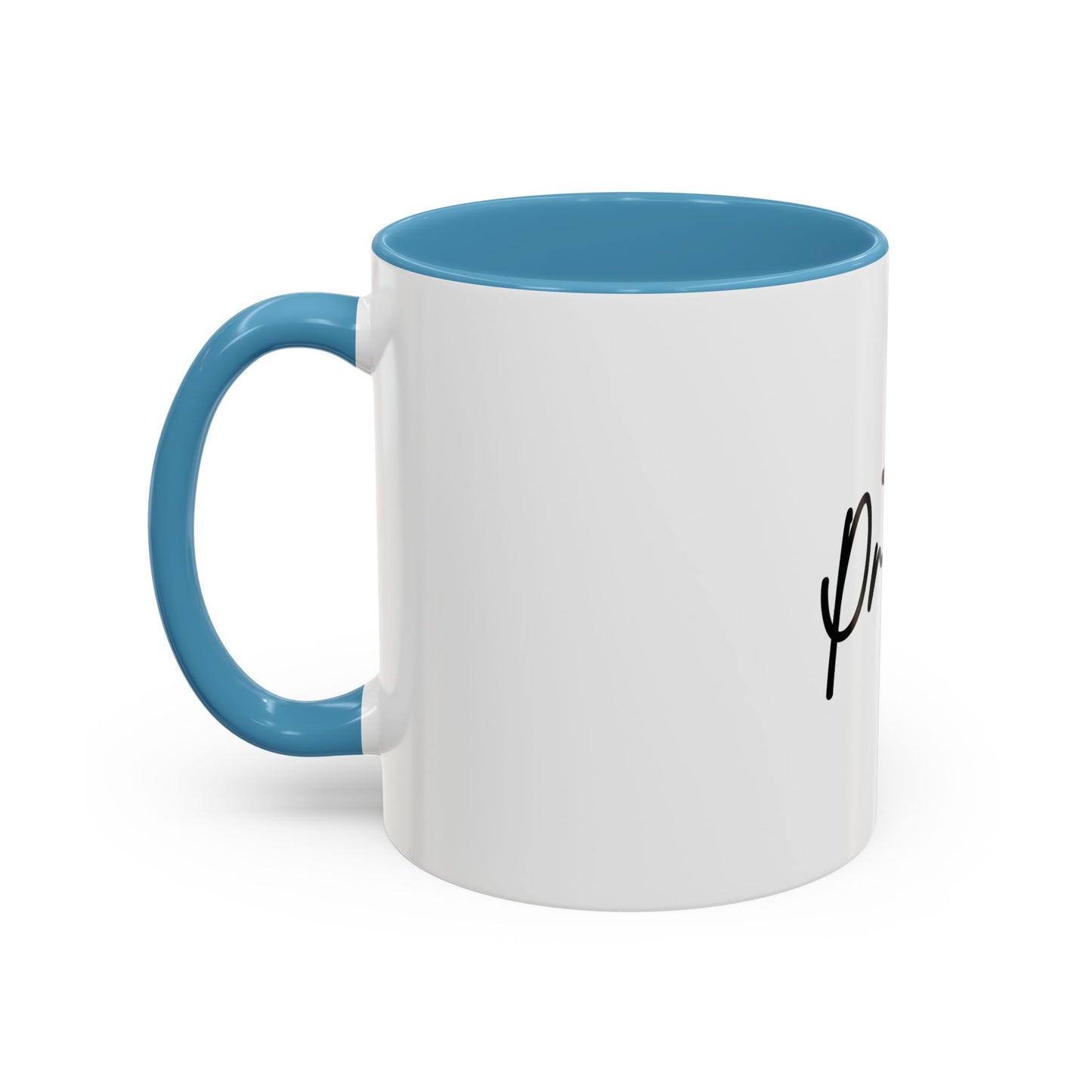 Faith-Inspired Accent Coffee Mug, Motivational Drinkware, Gift for Friends, Office Decor, Christian Encouragement