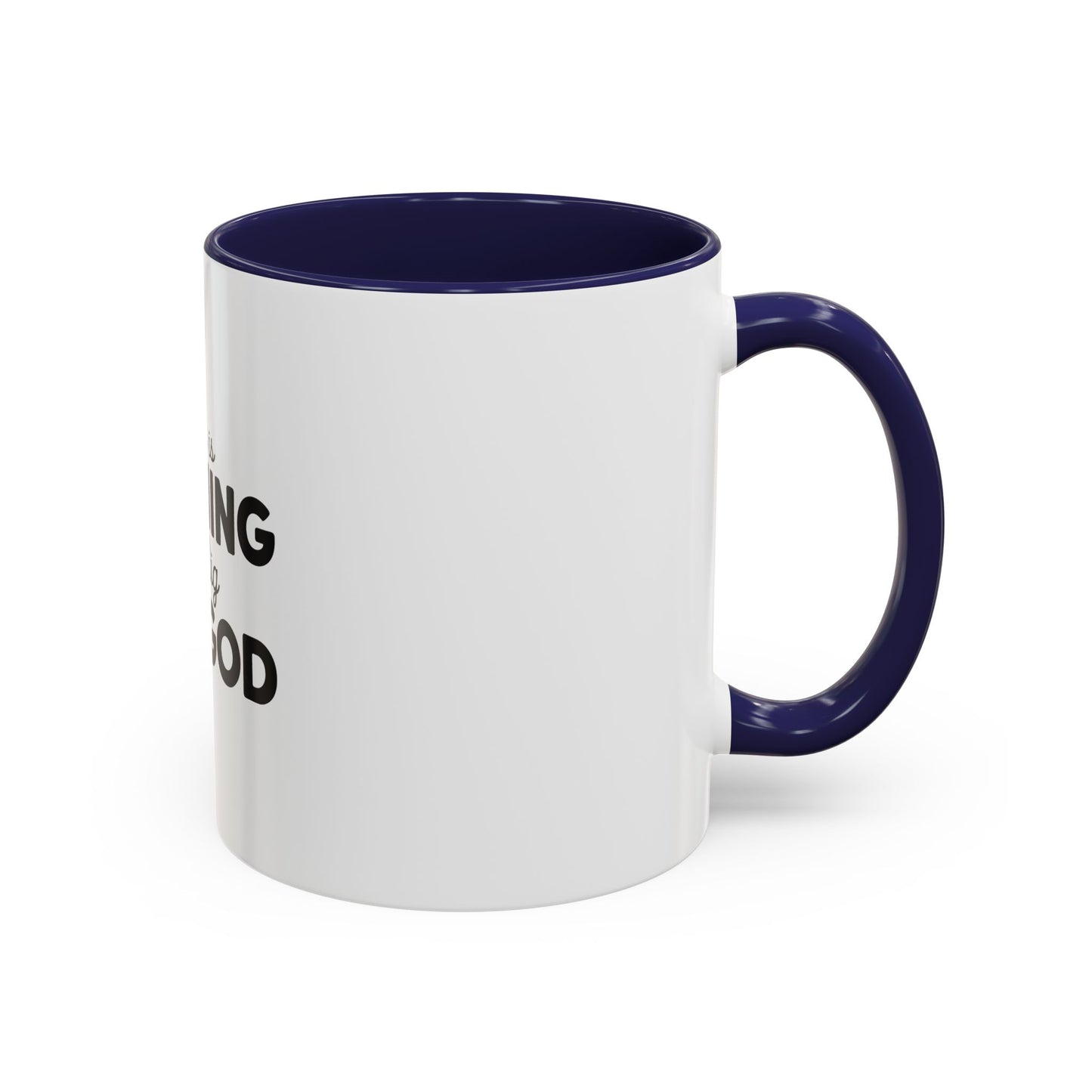 Faith-Inspired Coffee Mug, Black Accent Mug, Inspirational Gift, God-Themed Drinkware, Religious Office Decor, Christian Coffee Cup