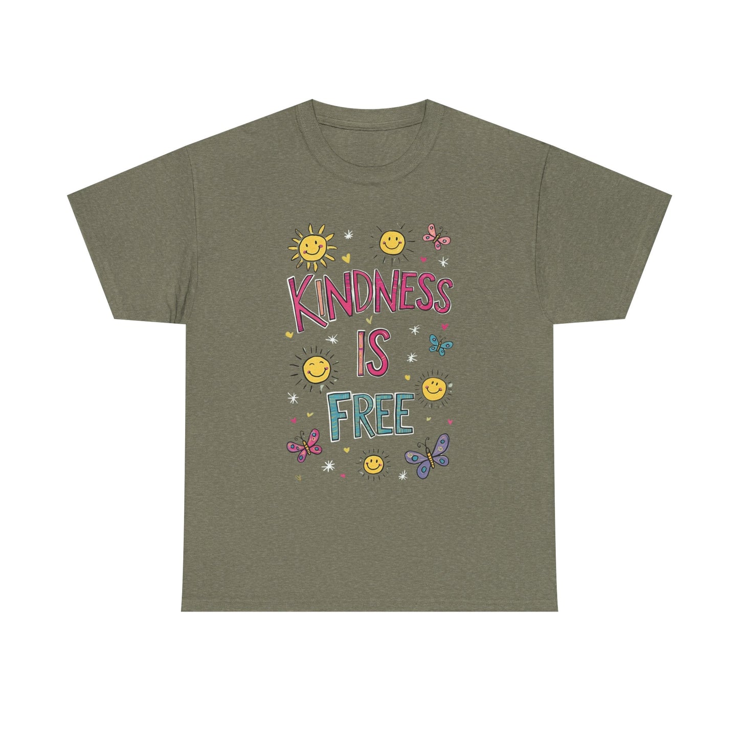 Kindness is Free T-Shirt | Unisex Heavy Cotton Tee for Spreading Positivity