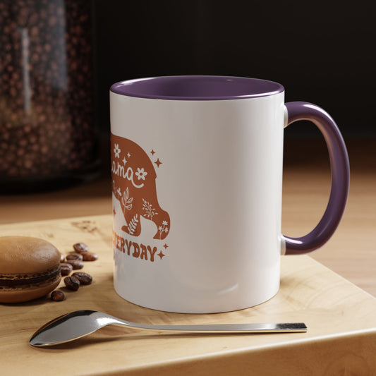 Mama Bear Accent Coffee Mug - All Day Everyday - Perfect Gift for Moms