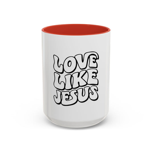 Love Like Jesus Accent Coffee Mug | Inspirational Mug for Christians, Unique Gift for Birthdays, Holidays, Religious Gatherings, Cozy Decor
