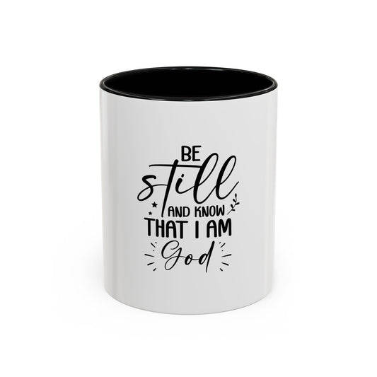 Faith-Inspired Accent Coffee Mug - Perfect for Spiritual Gifts, Daily Inspiration, Home Décor, Morning Coffee, Church Events