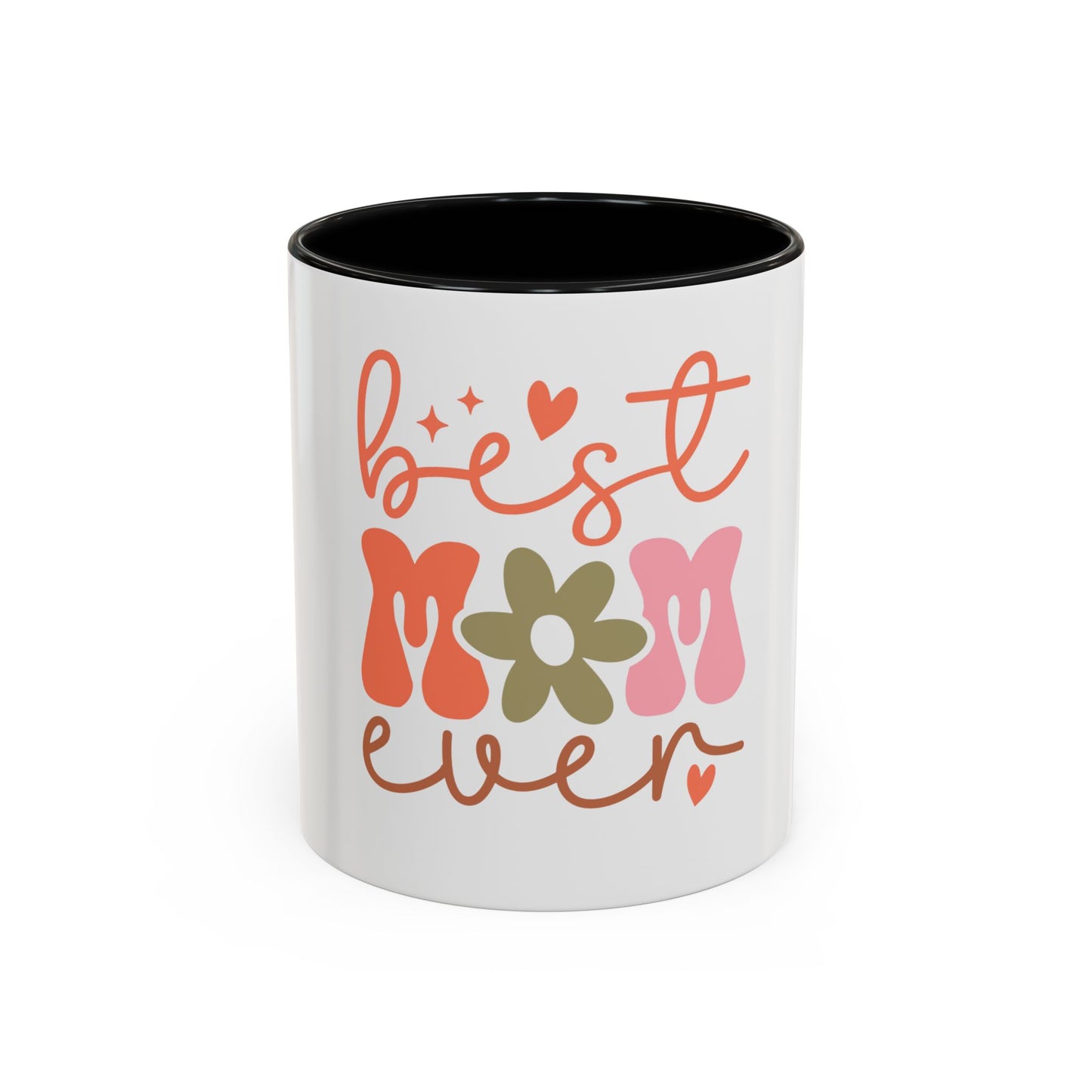 Best Mom Ever Accent Coffee Mug - Perfect Gift for Mother's Day, Birthdays & Celebrations