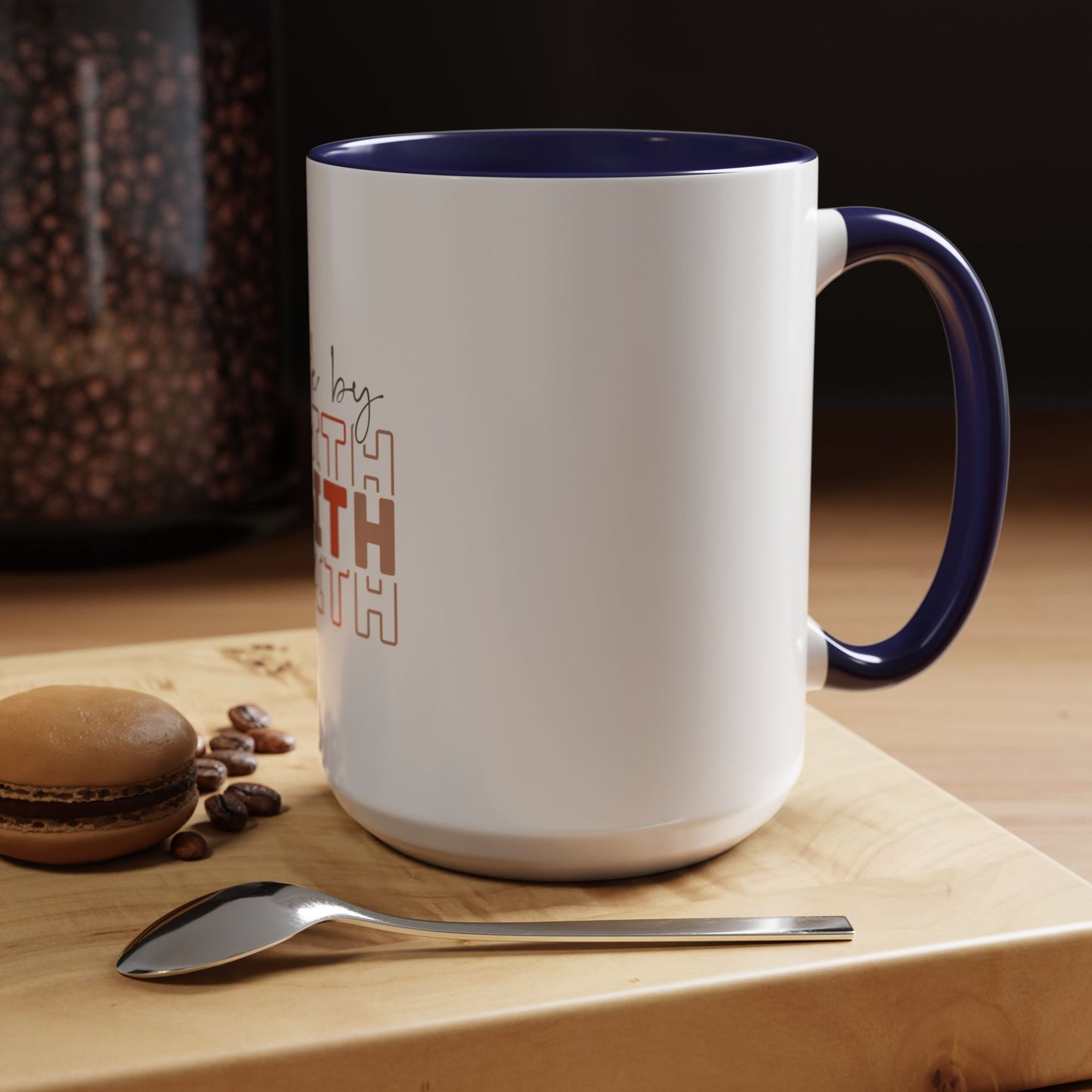 Faith-Inspired Accent Coffee Mug - Motivational Drinkware, Inspirational Gift, Home Office Decor, Prayer Mug, Christian Lifestyle