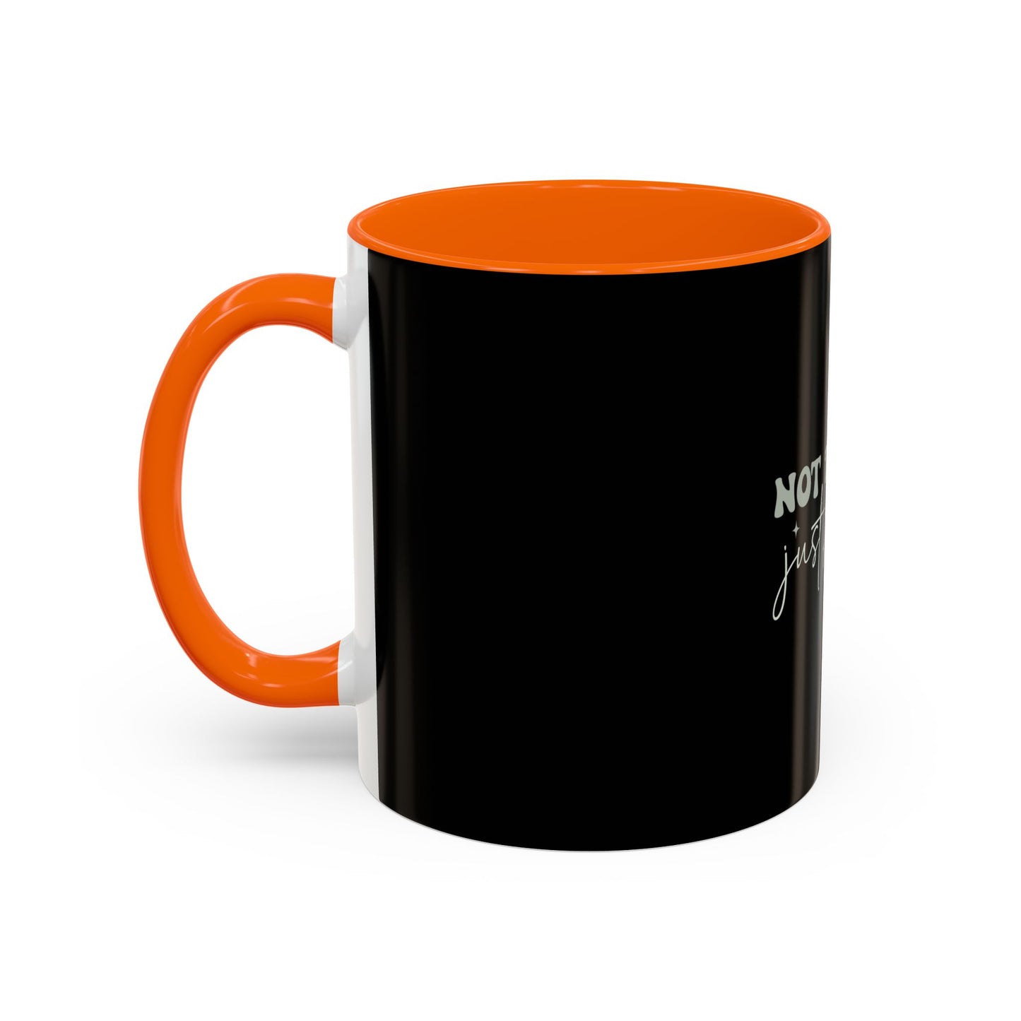 Not Perfect Just Forgiven Coffee Mug, Inspirational Quote Mug, Black Accent Mug, Comfort Gift for Friends, Motivational Coffee Cup