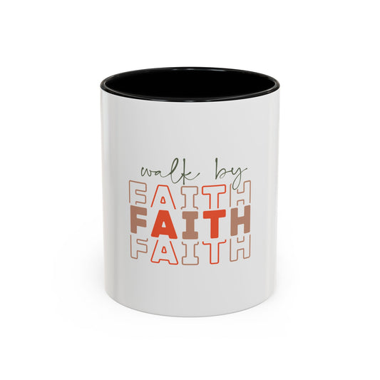 Faith-Inspired Accent Coffee Mug - Motivational Drinkware, Inspirational Gift, Home Office Decor, Prayer Mug, Christian Lifestyle