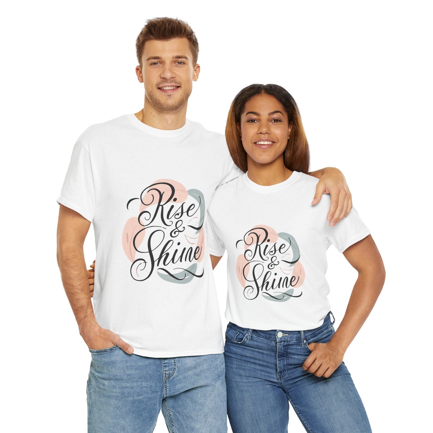 Inspirational 'Rise & Shine' Unisex Heavy Cotton Tee