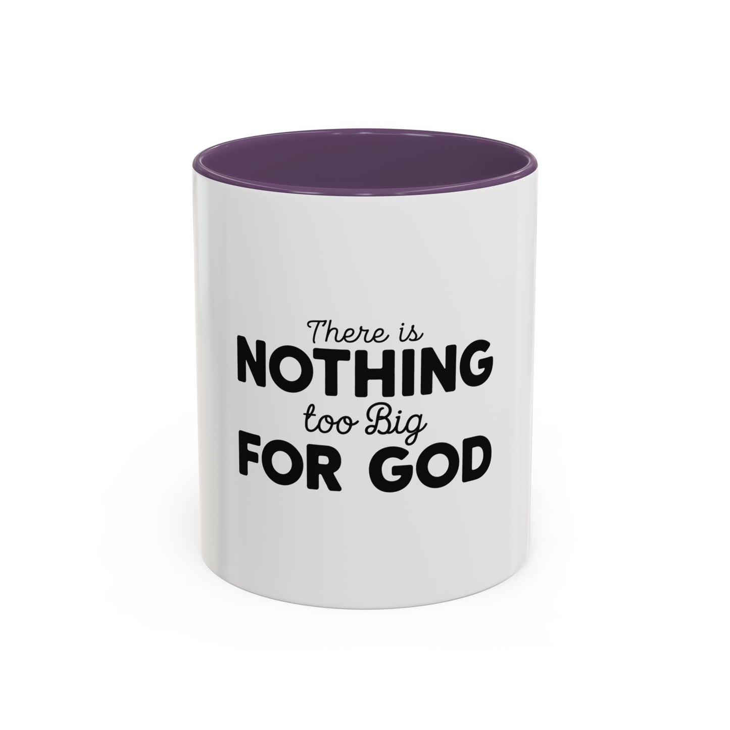 Faith-Inspired Coffee Mug, Black Accent Mug, Inspirational Gift, God-Themed Drinkware, Religious Office Decor, Christian Coffee Cup
