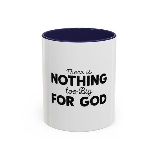 Faith-Inspired Coffee Mug, Black Accent Mug, Inspirational Gift, God-Themed Drinkware, Religious Office Decor, Christian Coffee Cup