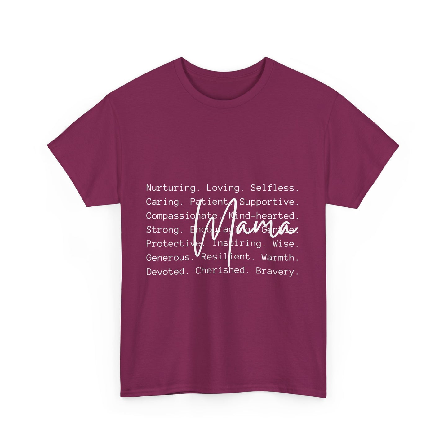 Inspirational Unisex Heavy Cotton Tee - Nurturing, Loving, Supportive Design