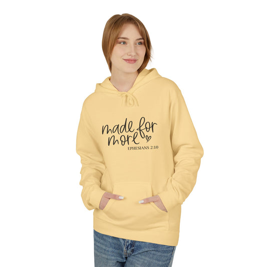 Made for Mom Fleece Hoodie - Gift for Mother's Day, Cozy Sweatshirt, Bible Verse Apparel, Unisex Hooded Sweatshirt, Perfect for Moms.