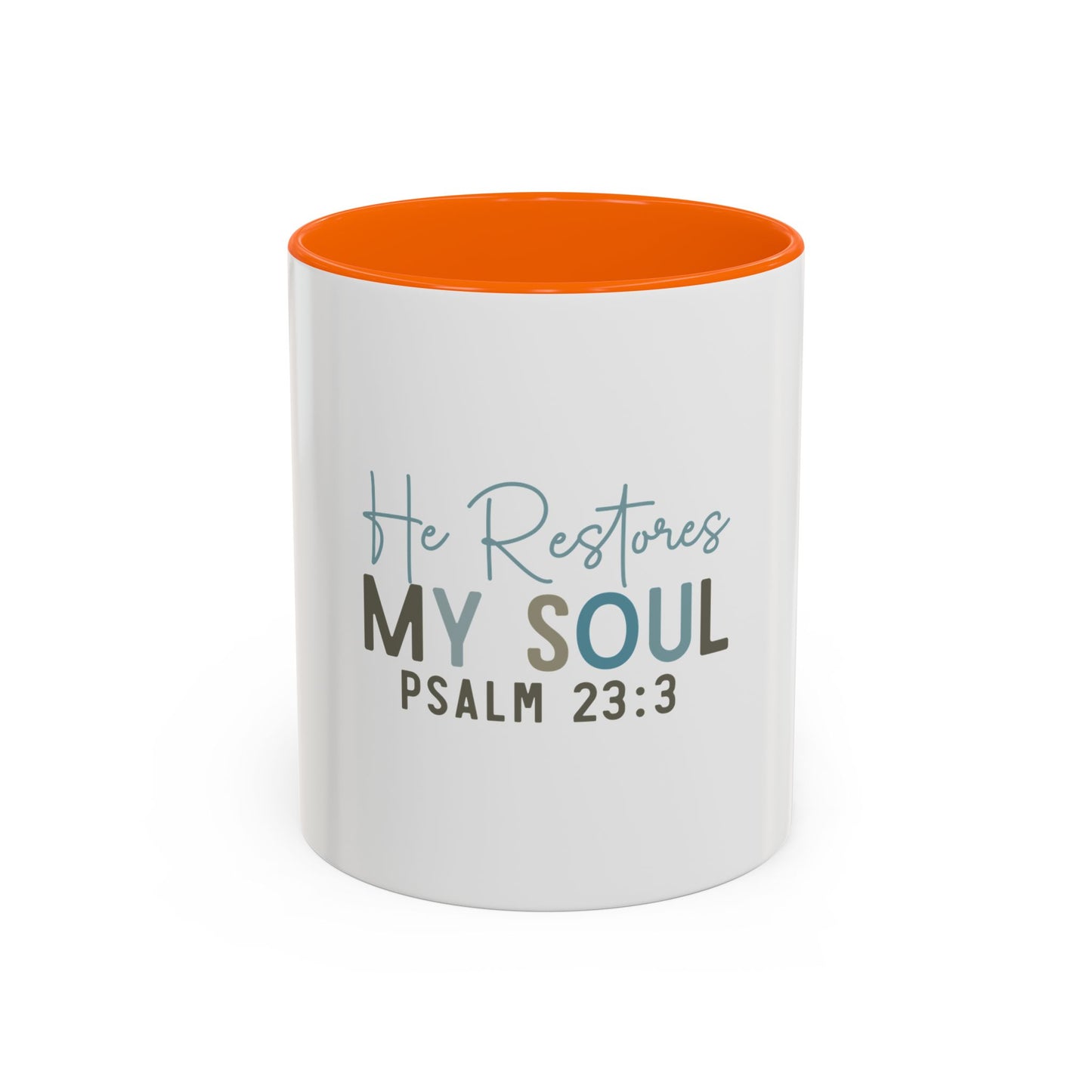 Inspirational Coffee Mug - "He Restores My Soul" Psalm 23:3, Faith Mug, Religious Gift, Christian Quote Mug, Motivational Coffee Cup, [...]