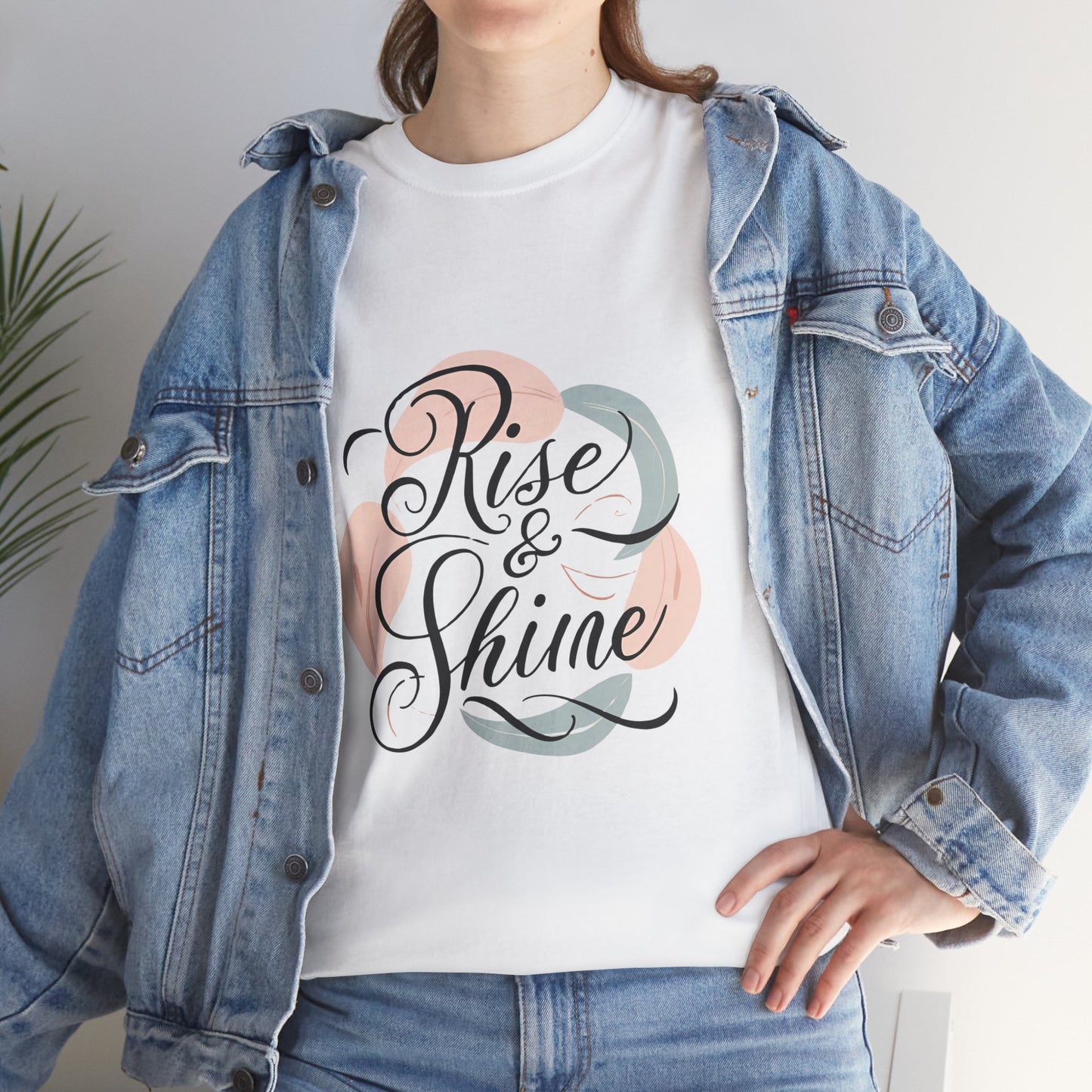 Inspirational 'Rise & Shine' Unisex Heavy Cotton Tee