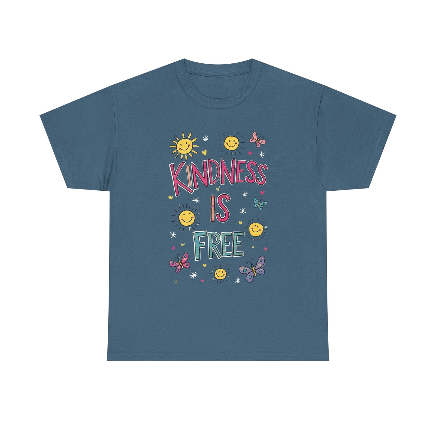 Kindness is Free T-Shirt | Unisex Heavy Cotton Tee for Spreading Positivity