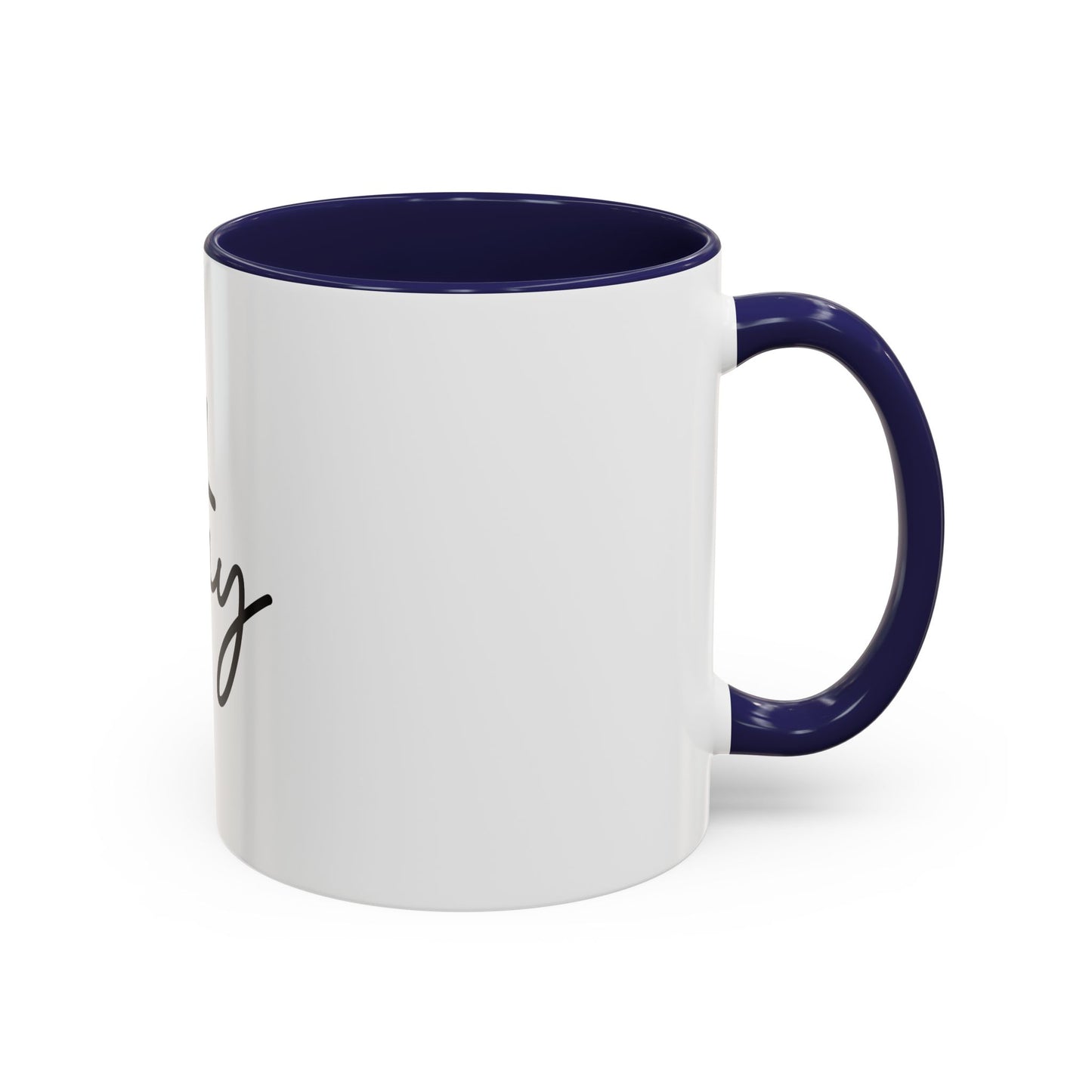 Faith-Inspired Accent Coffee Mug, Motivational Drinkware, Gift for Friends, Office Decor, Christian Encouragement