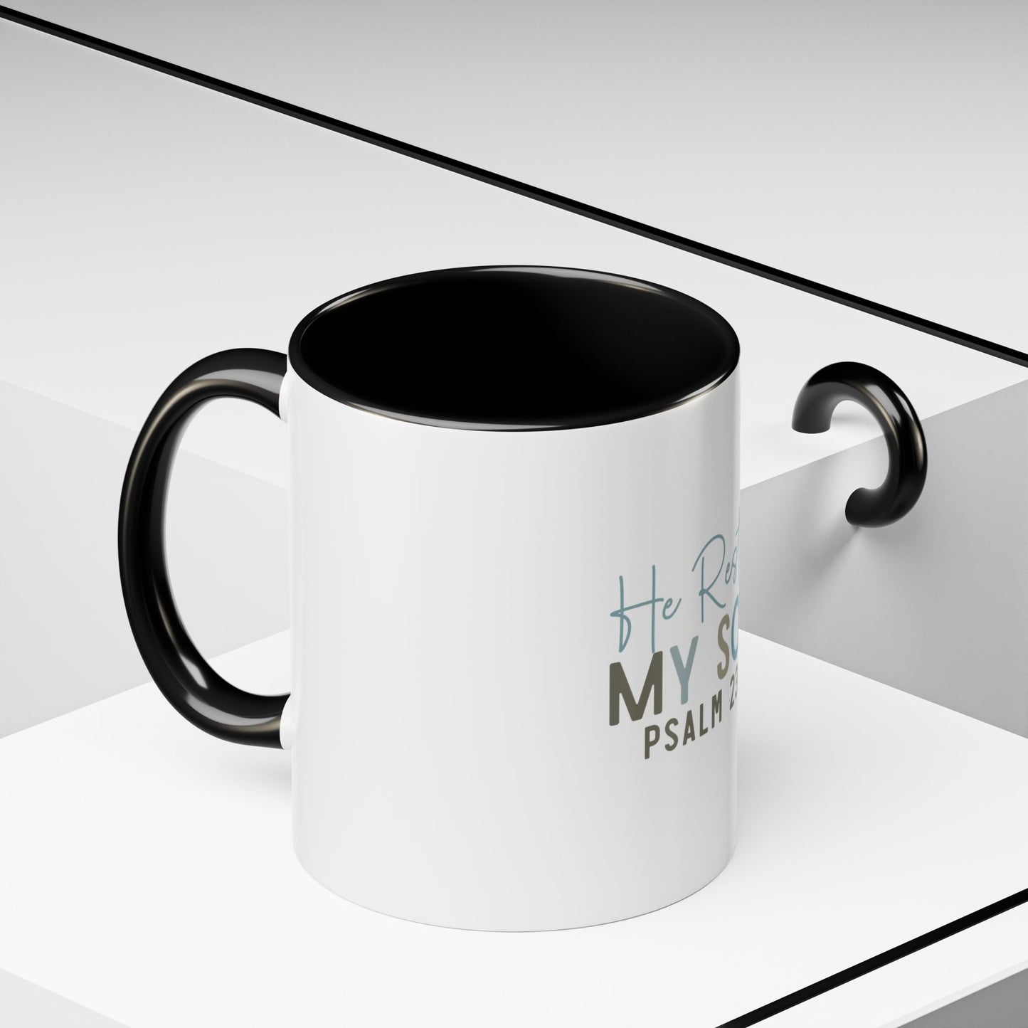 Inspirational Coffee Mug - "He Restores My Soul" Psalm 23:3, Faith Mug, Religious Gift, Christian Quote Mug, Motivational Coffee Cup, [...]