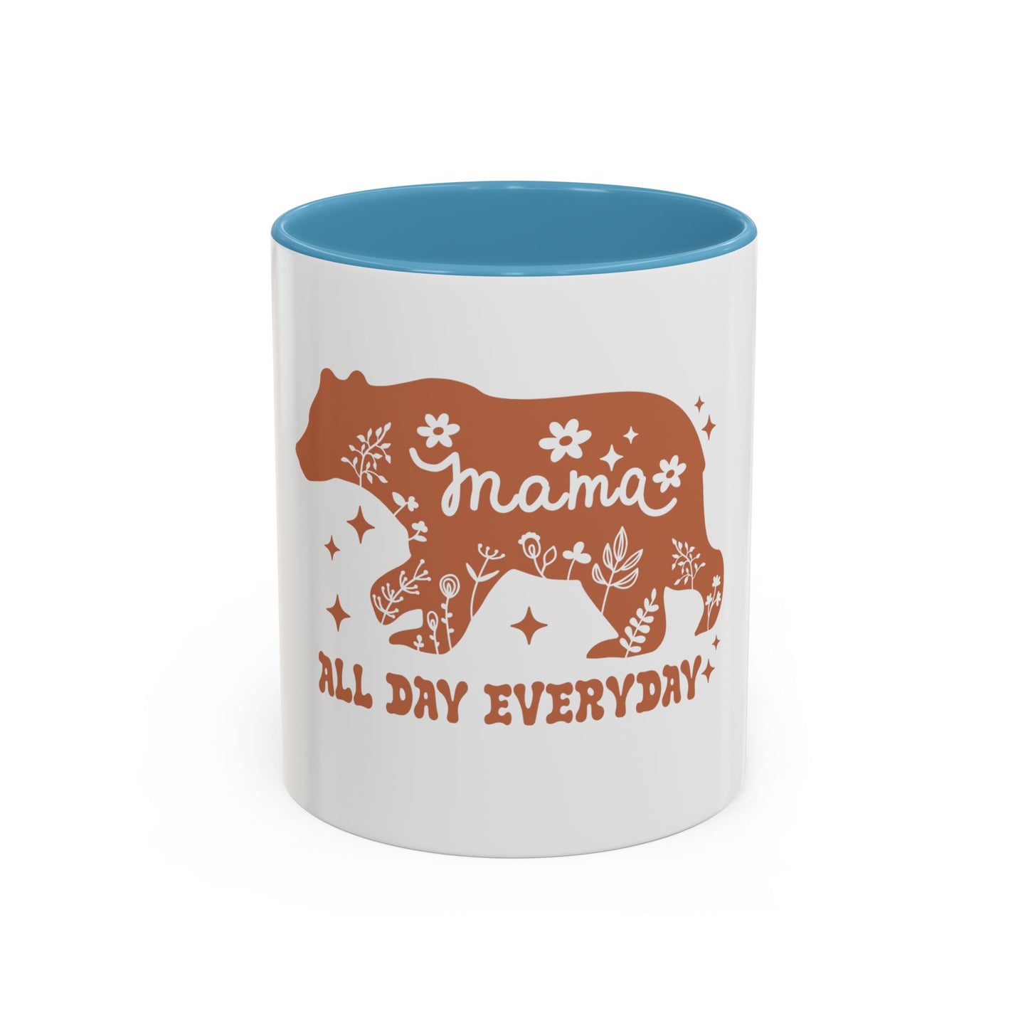 Mama Bear Accent Coffee Mug - All Day Everyday - Perfect Gift for Moms